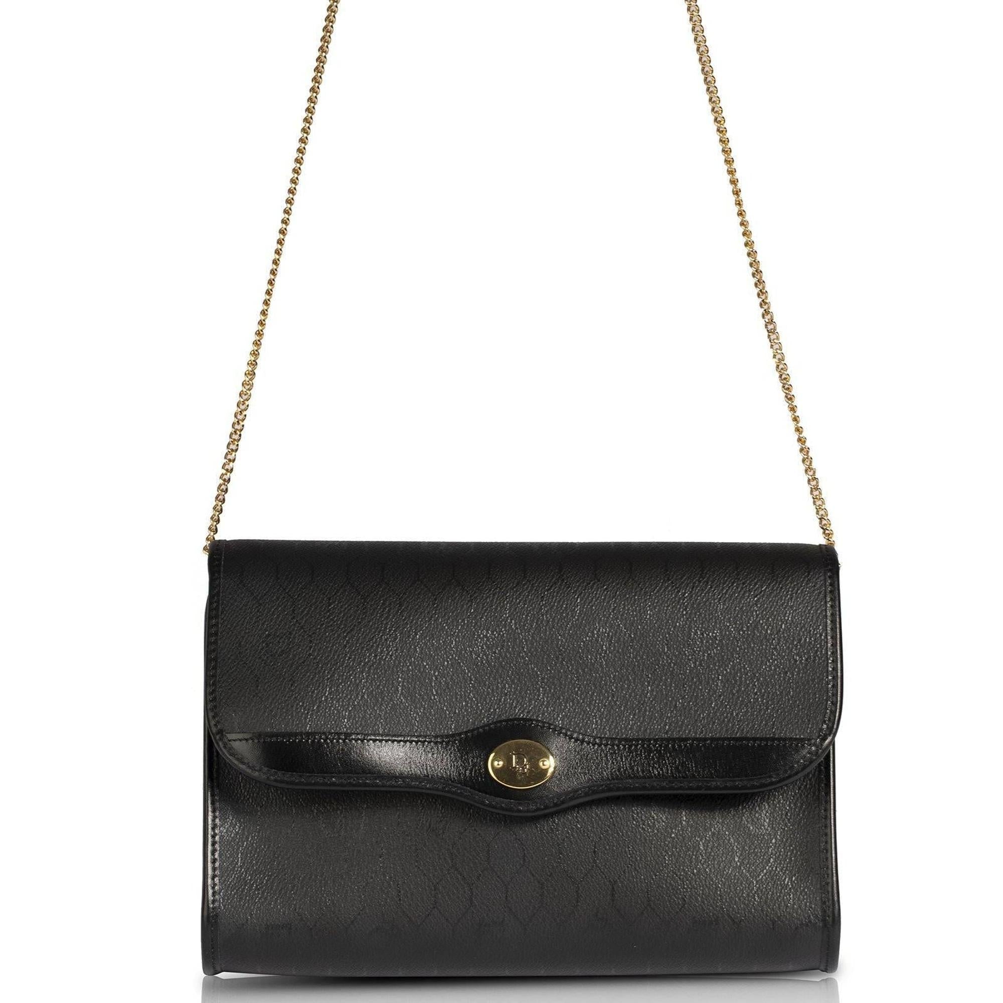 Christian Dior Vintage Clutch Bag with Chain