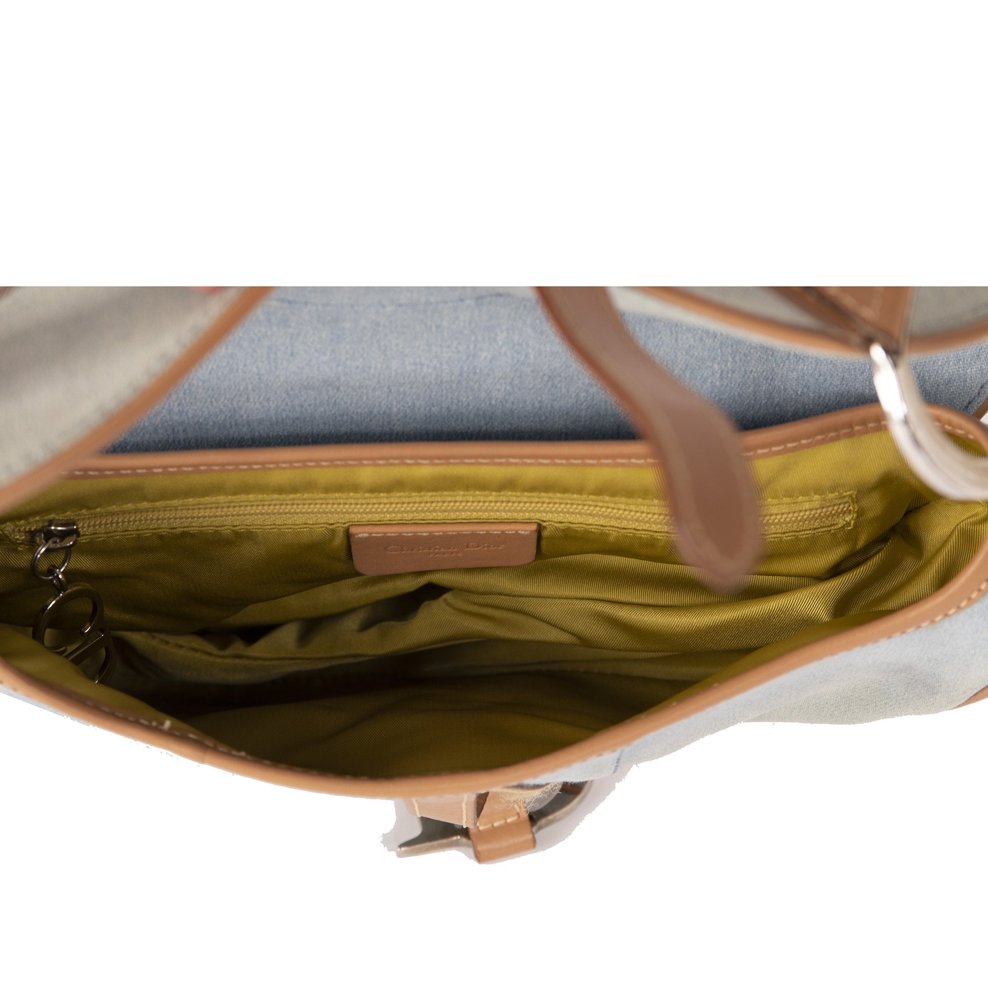 Christian Dior Vintage Denim Saddle Bag