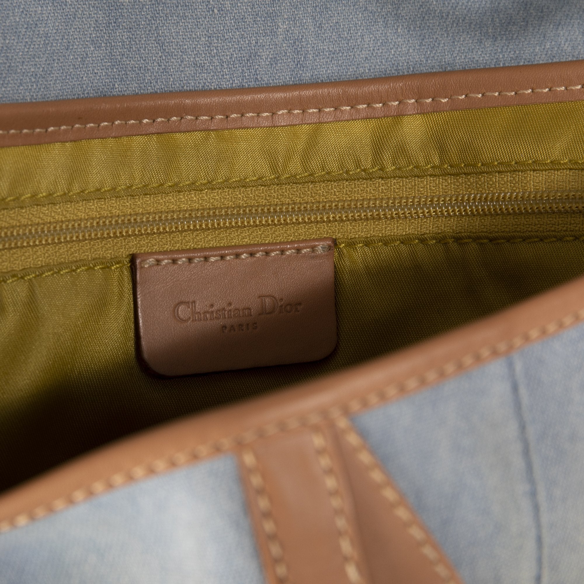 Christian Dior Vintage Denim Saddle Bag