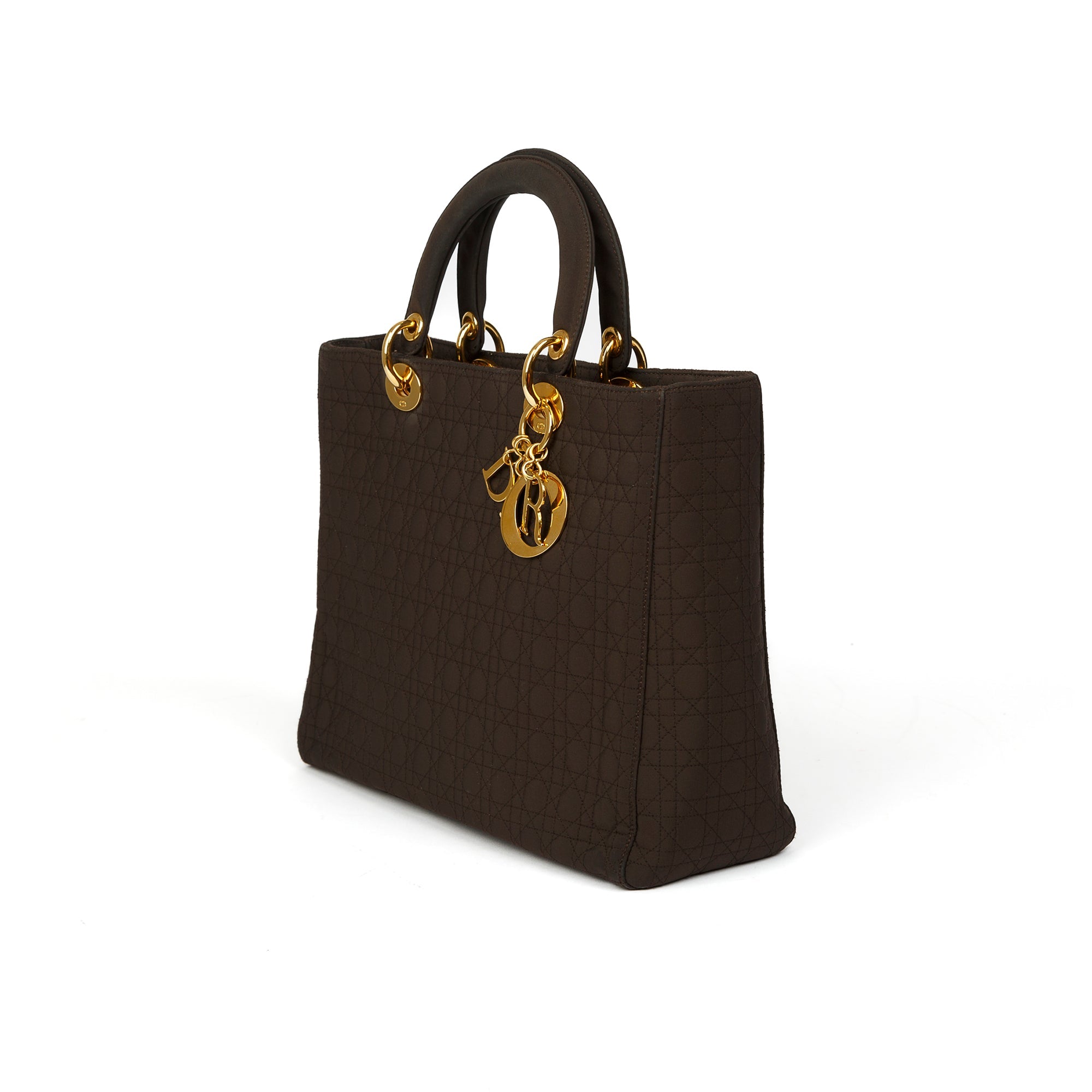 Christian Dior Vintage Large Nylon Lady Dior Bag