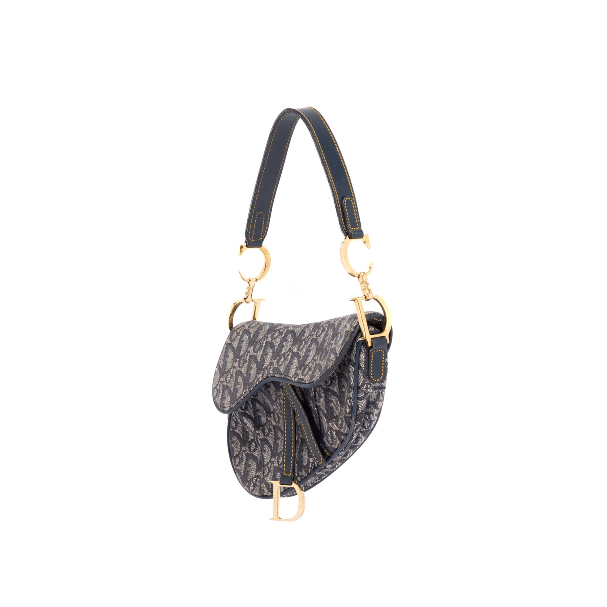 Christian Dior Vintage Oblique Mini Saddle Bag – OLIVER'S