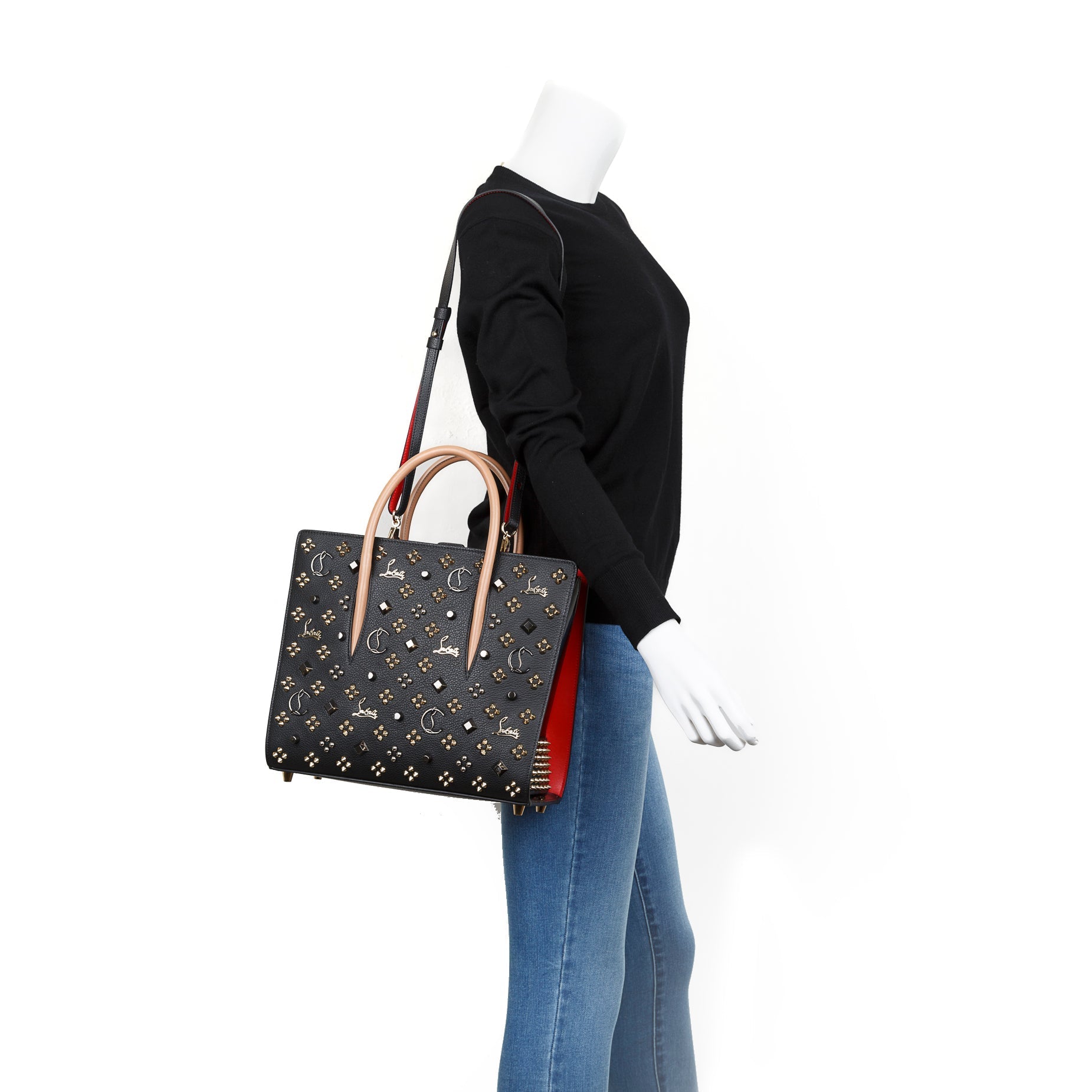 Christian Louboutin Paloma Spikes Tote Bag w/ Strap