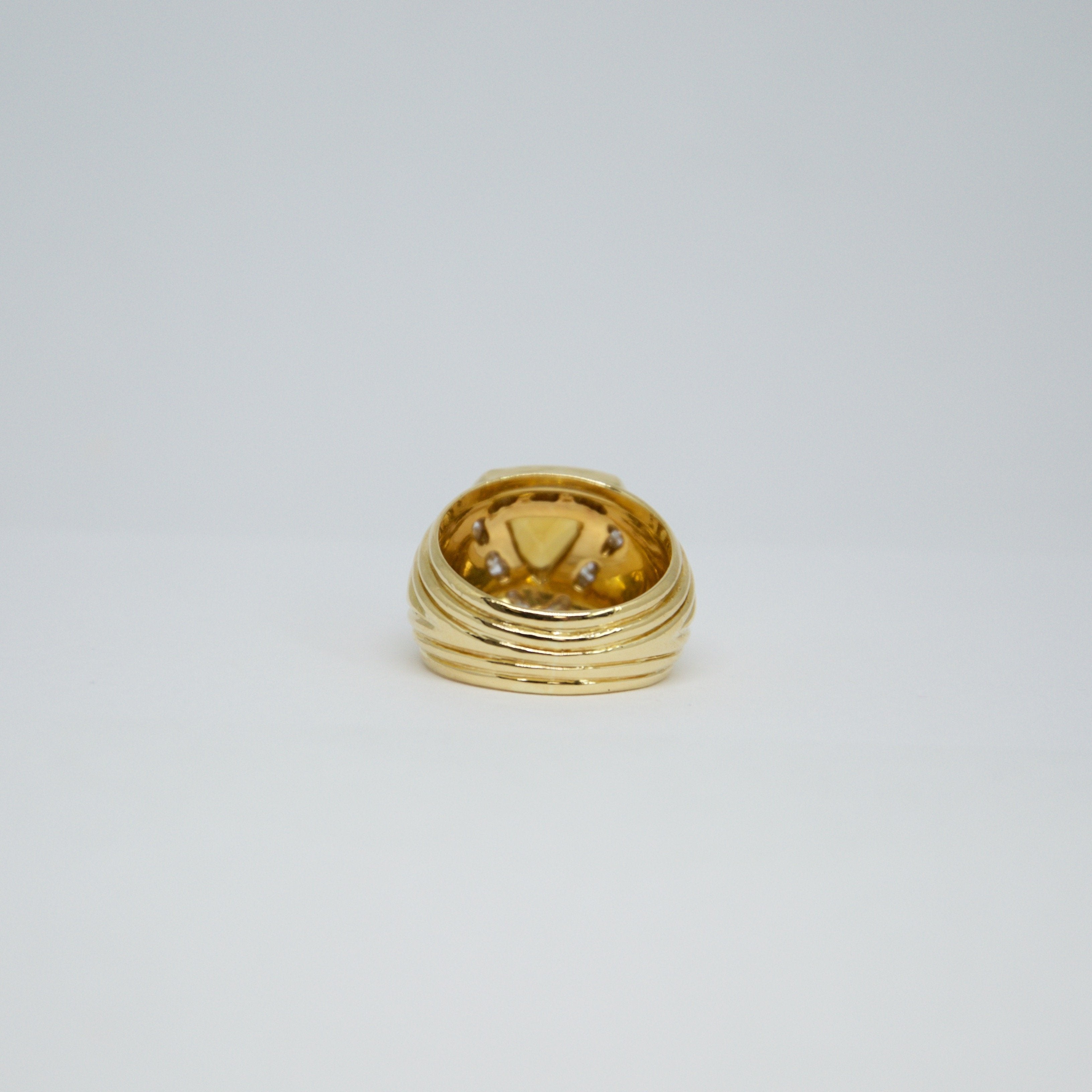 Citrine and Diamond Ring