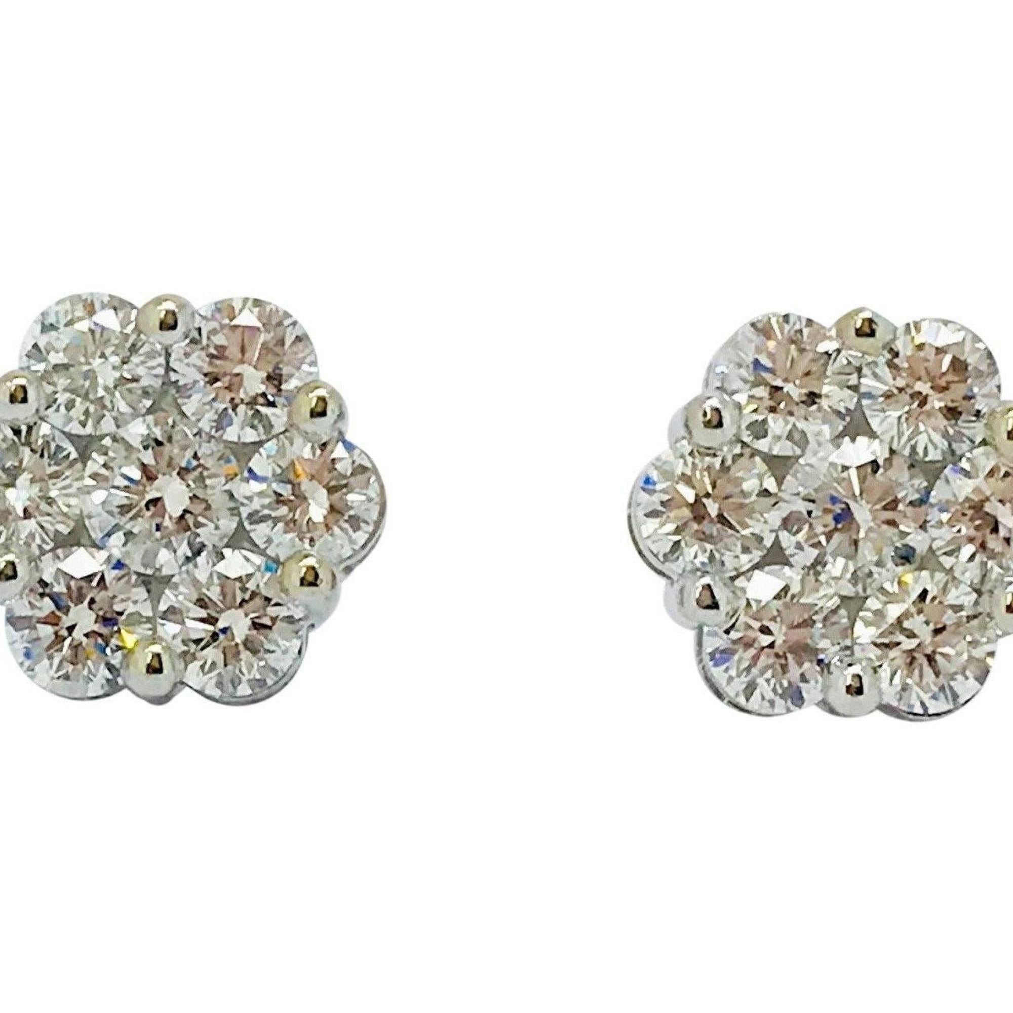 Cluster Diamond Earrings