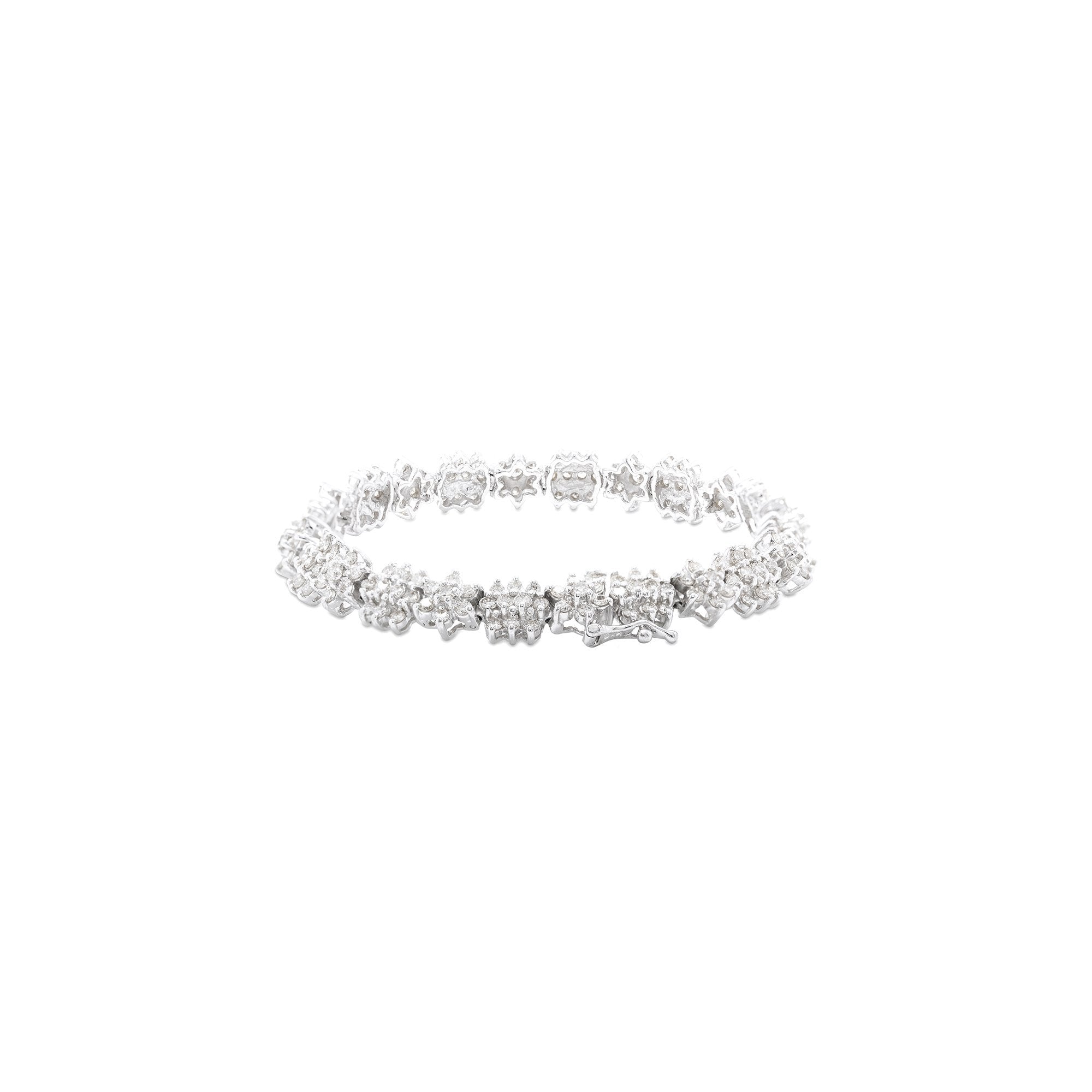 Cluster Diamond Link Bracelet