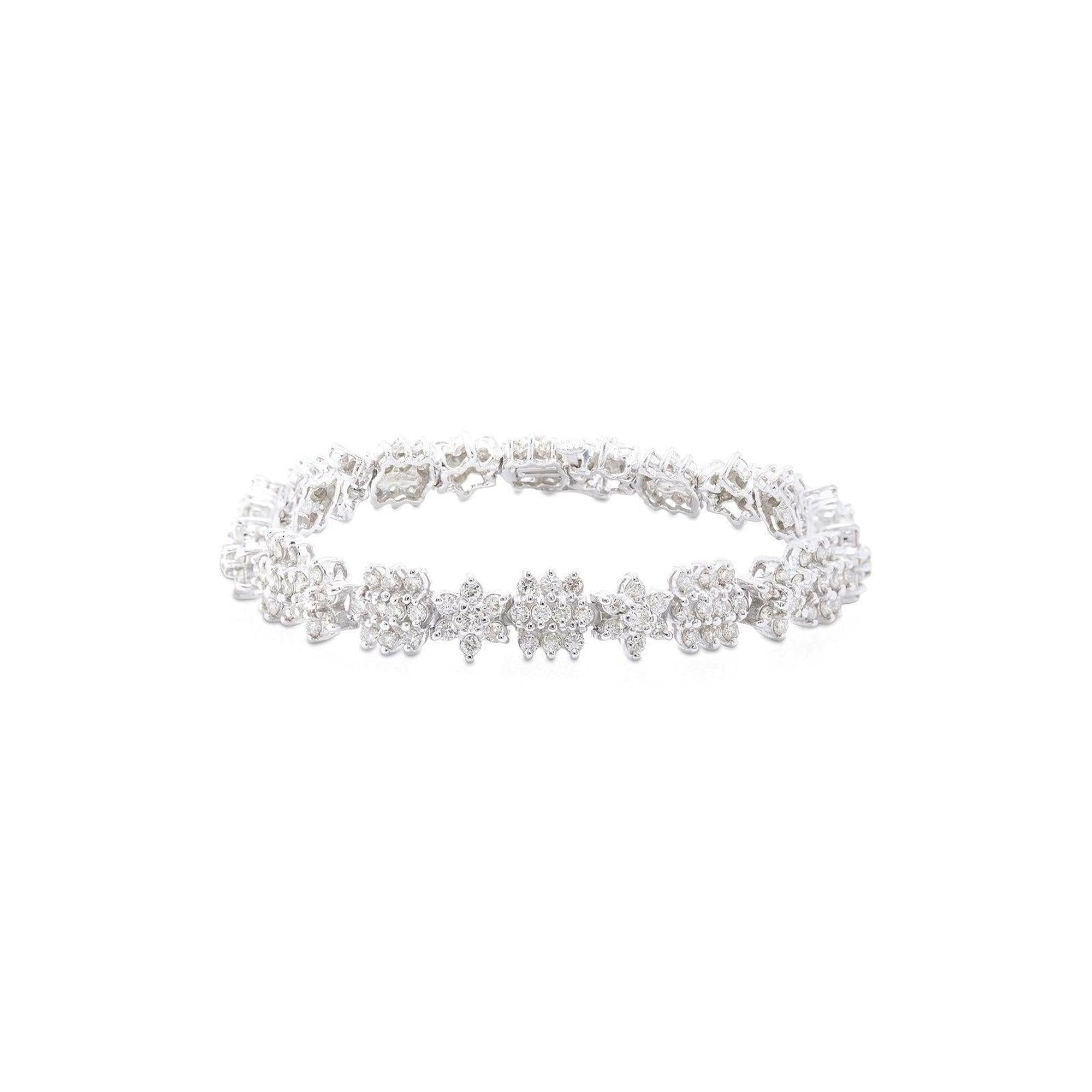 Cluster Diamond Link Bracelet