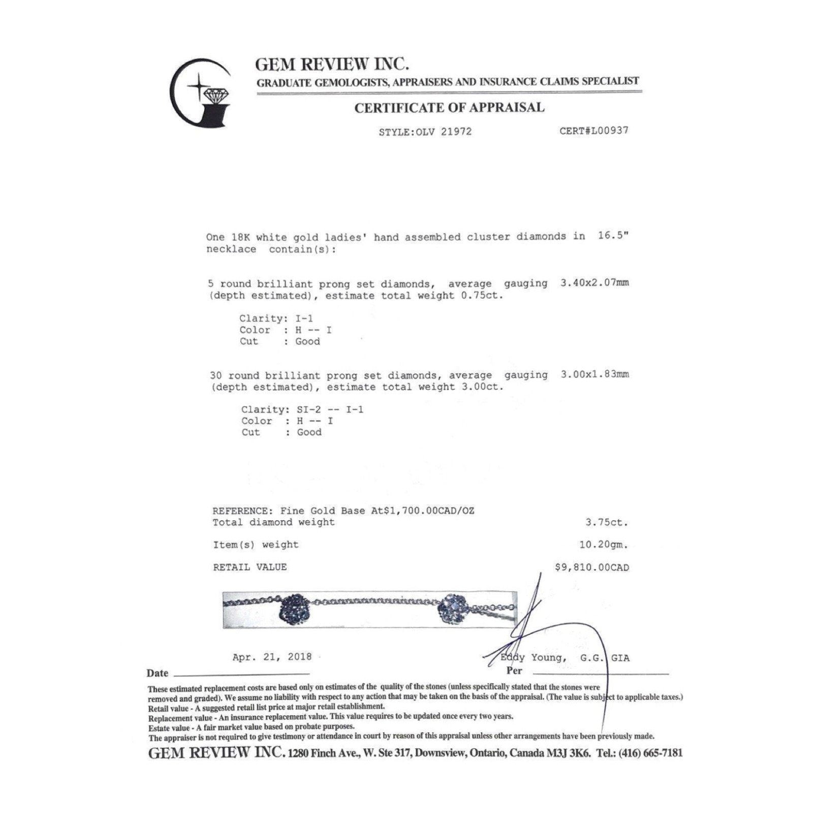 Cluster Diamond Necklace