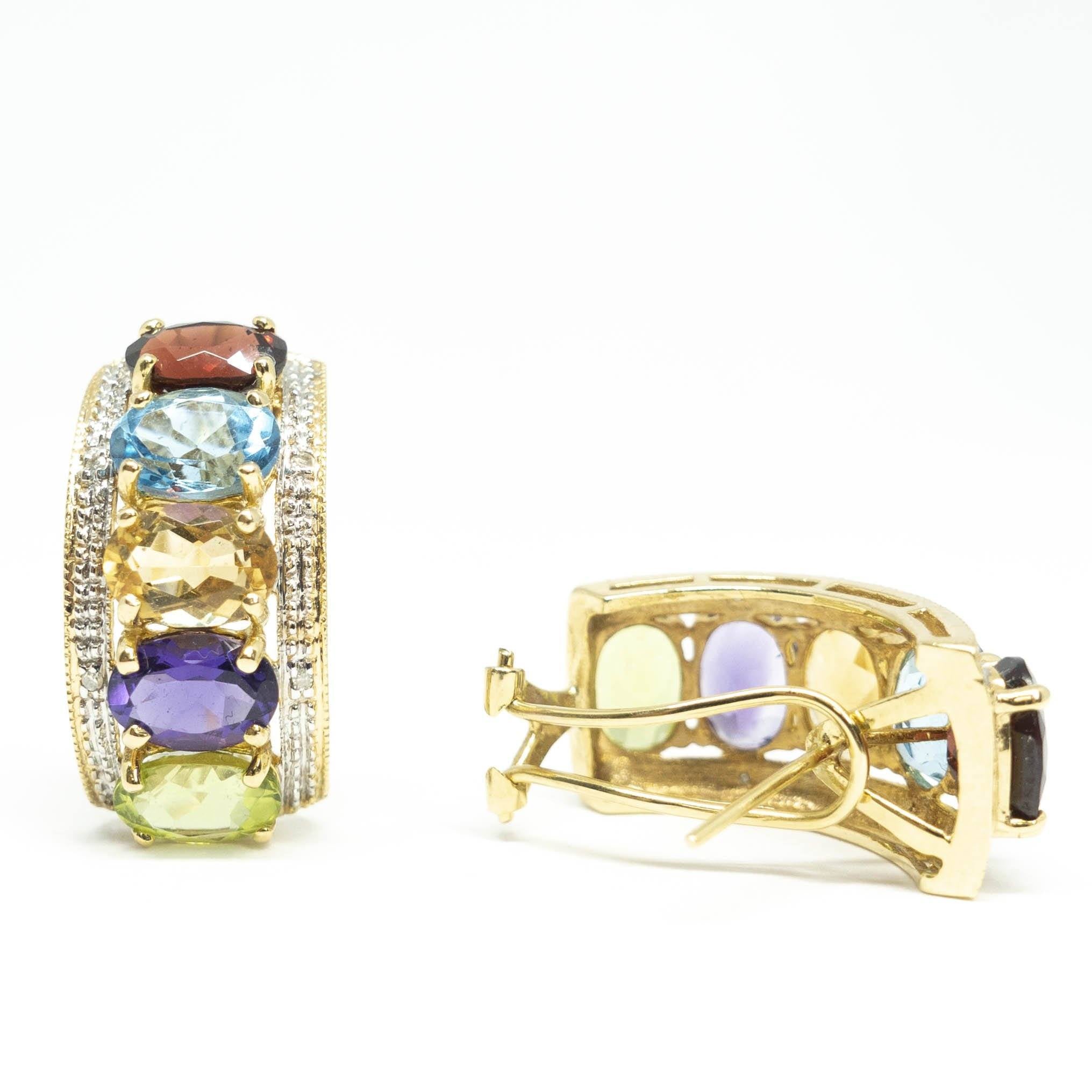Coloured Stone Earrings