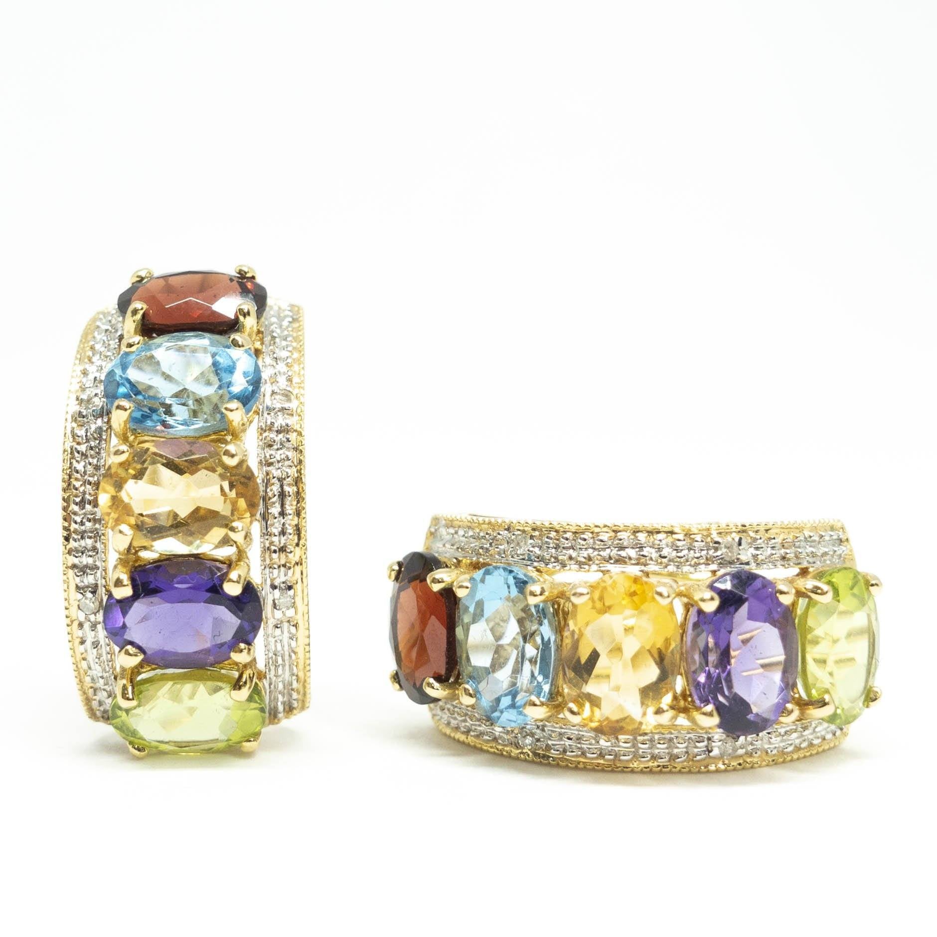 Coloured Stone Earrings