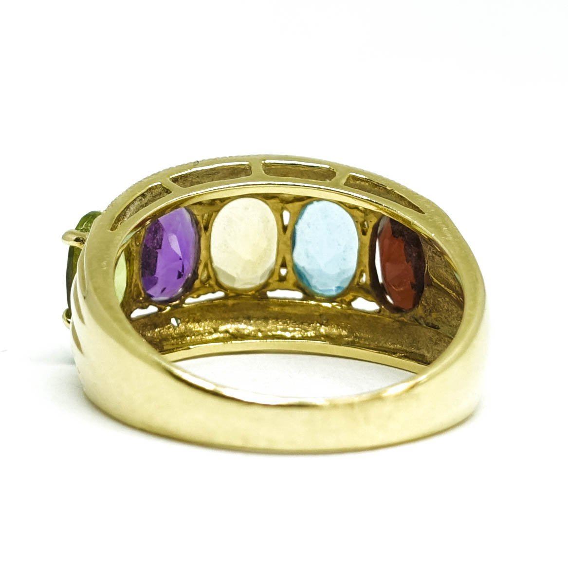Coloured Stone and Diamond Ring