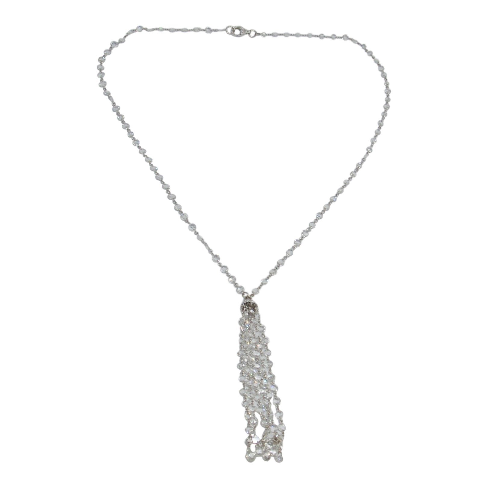Custom Made Rose Cut Diamond Necklace