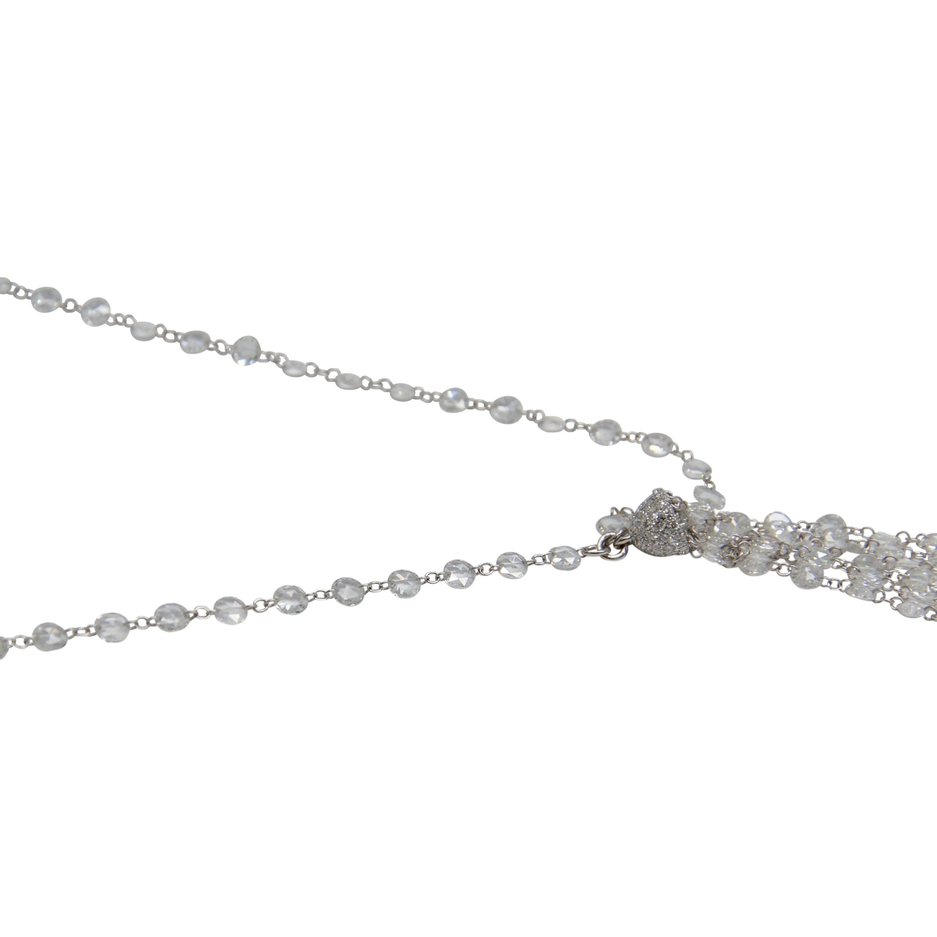 Custom Made Rose Cut Diamond Necklace
