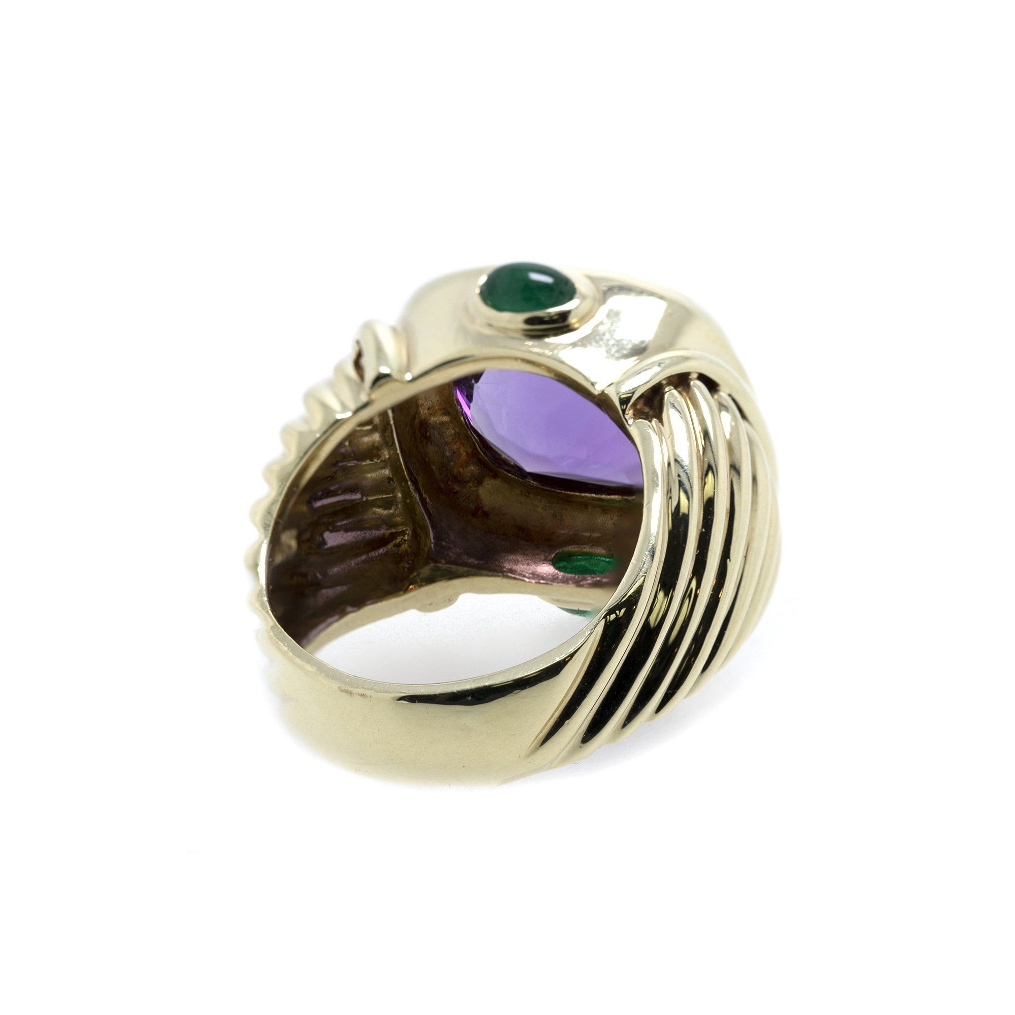 David Yurman 14k Gold Amethyst Renaissance Ring