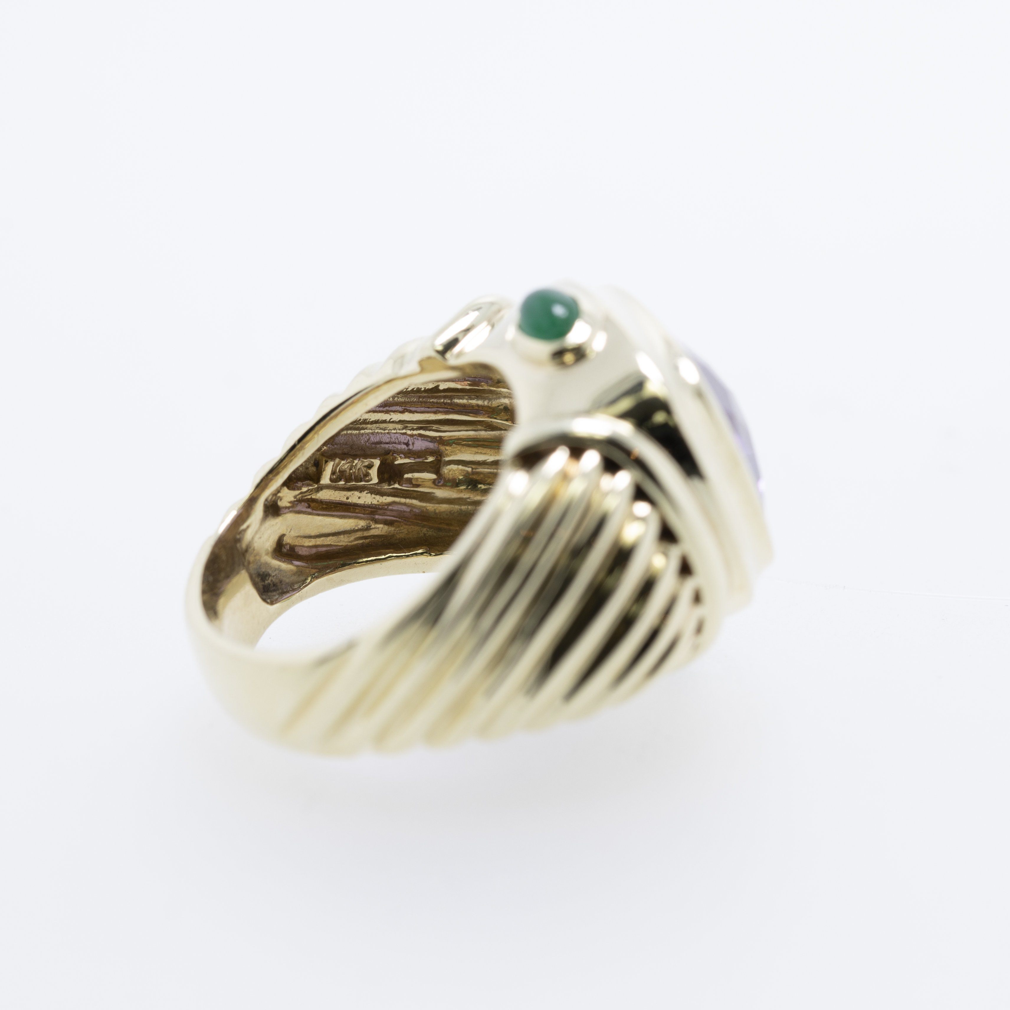 David Yurman 14k Gold Amethyst Renaissance Ring