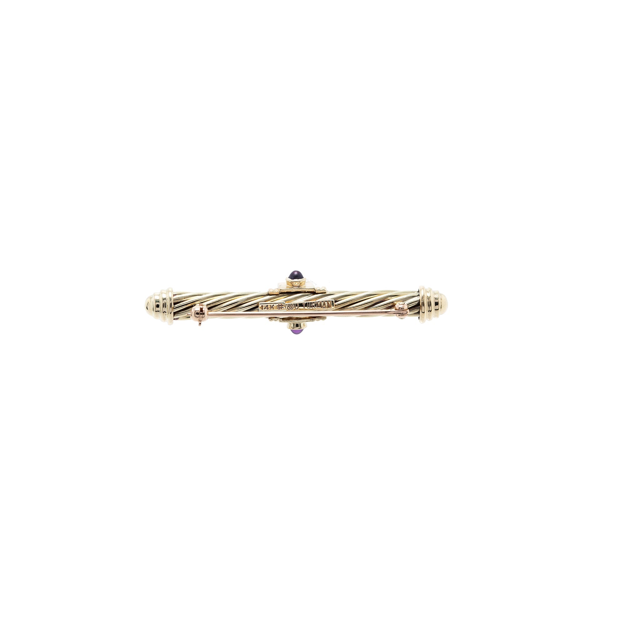 David Yurman 14k Gold Renaissance Bar Brooch
