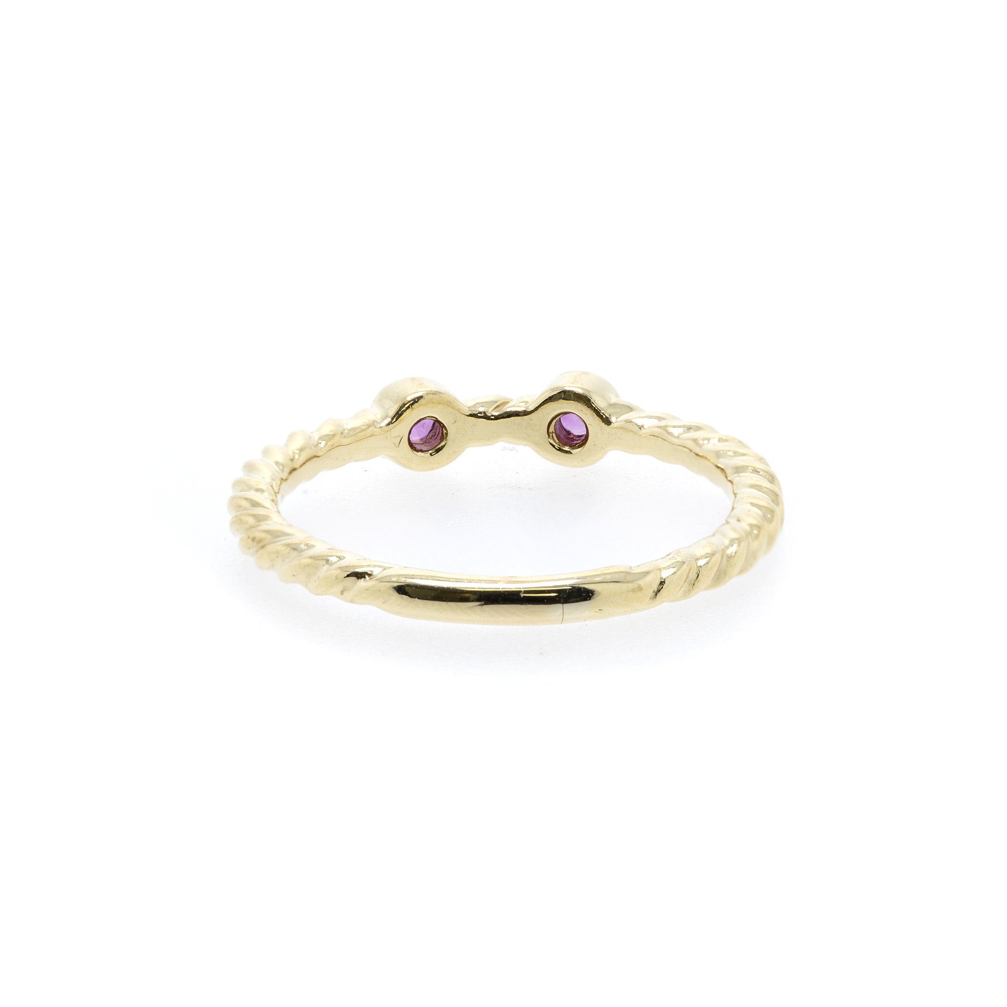 David Yurman 18k Gold Pink Sapphire Cable Classic Ring