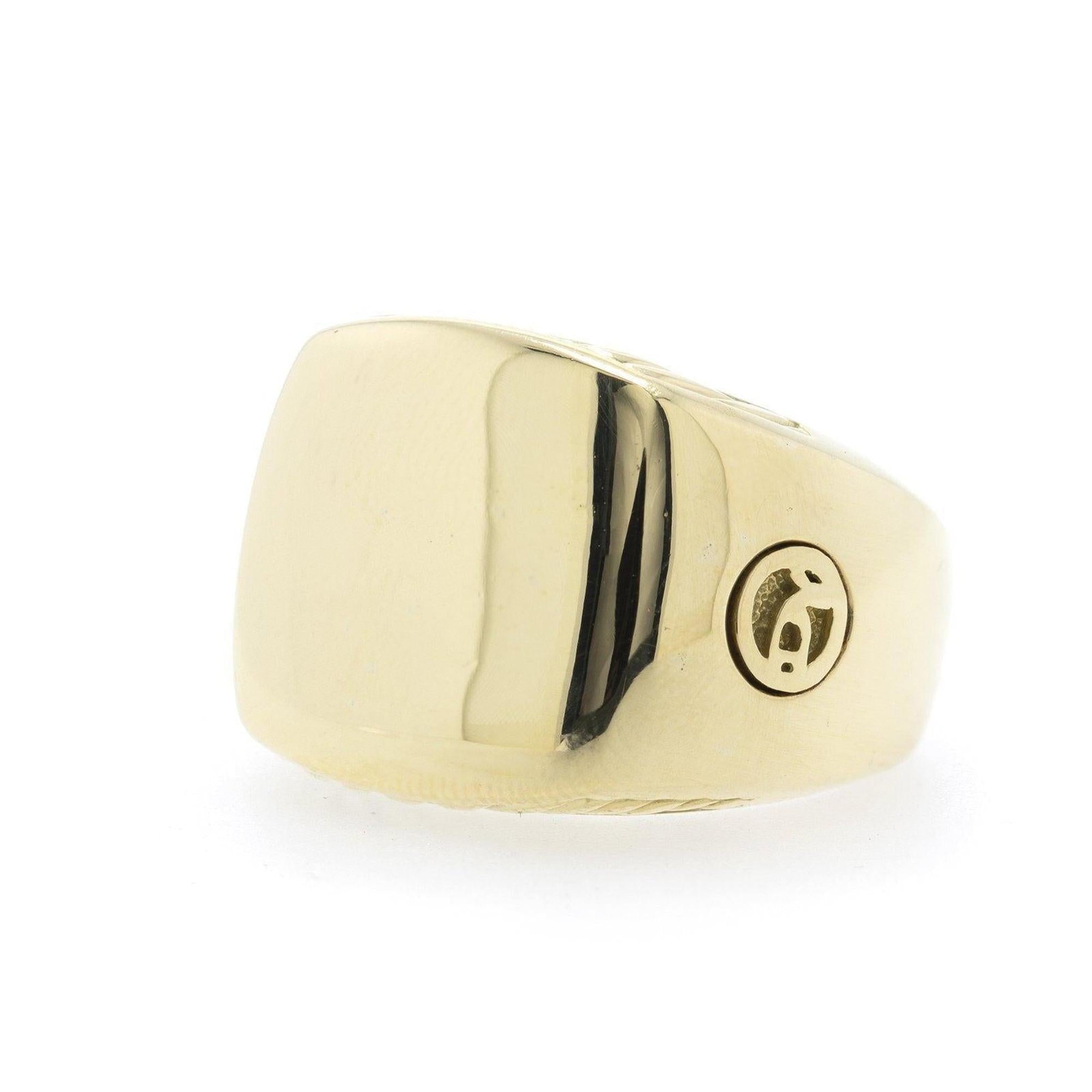 David Yurman 18k Gold Signet Ring