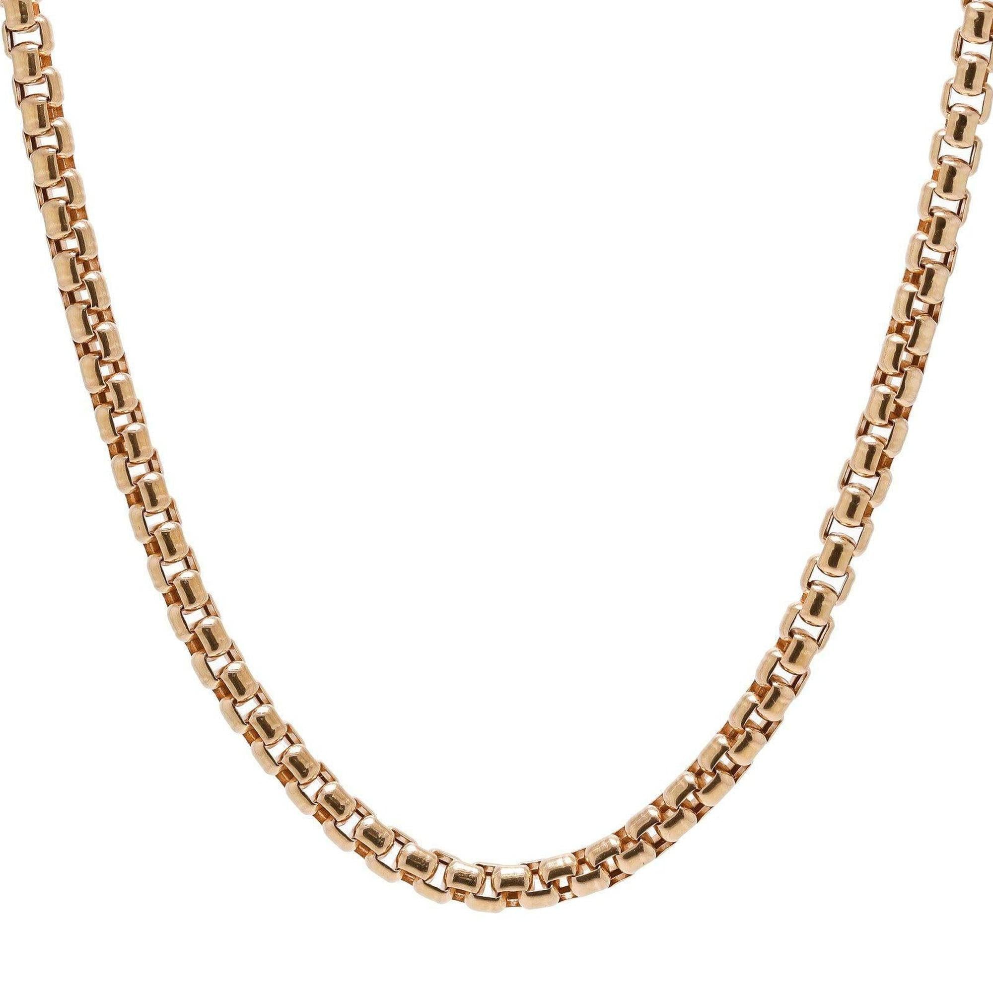 David Yurman 18k Rose Gold Medium Box Chain Necklace