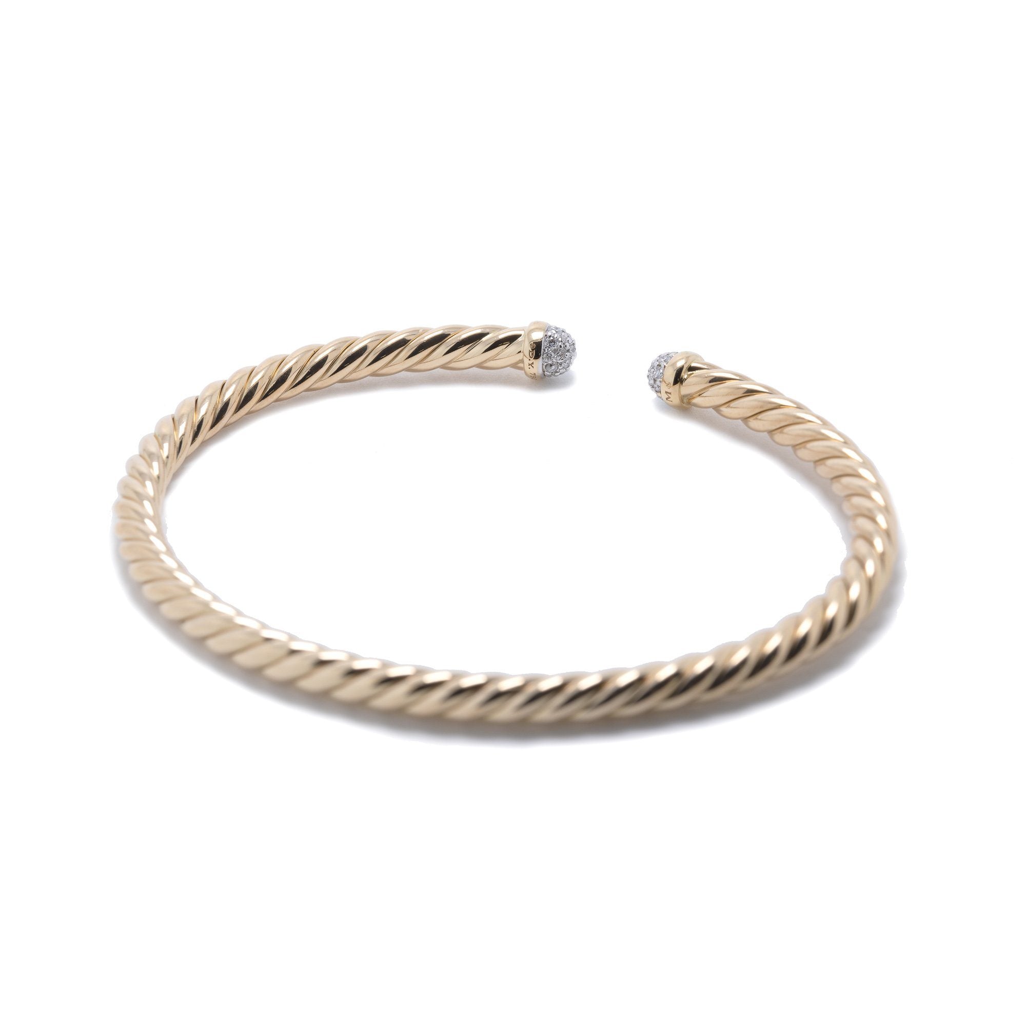 David Yurman 4 mm Cable Spira Bracelet with Diamonds