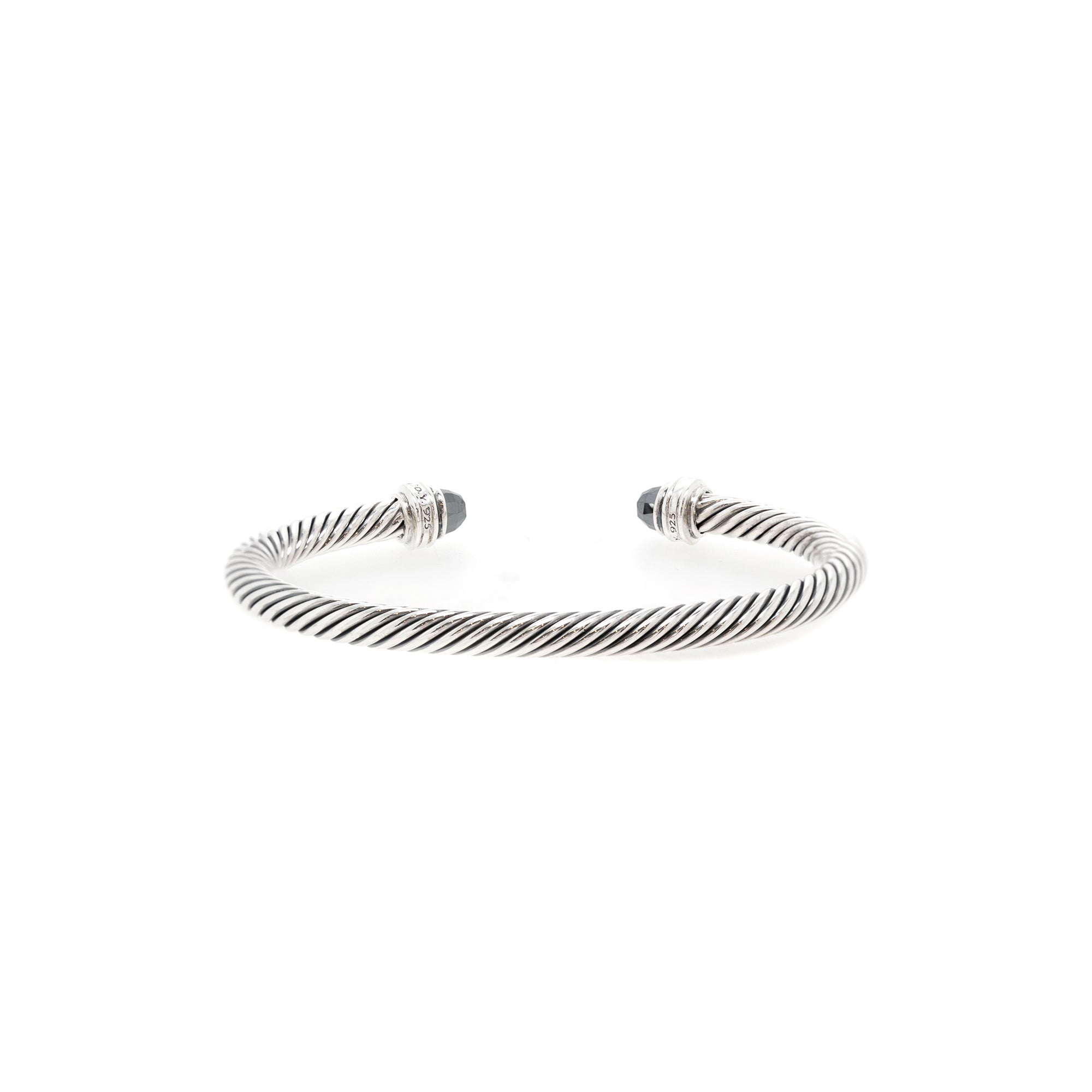 David Yurman 5 mm Cable Classics Bracelet with Hematite & Diamonds