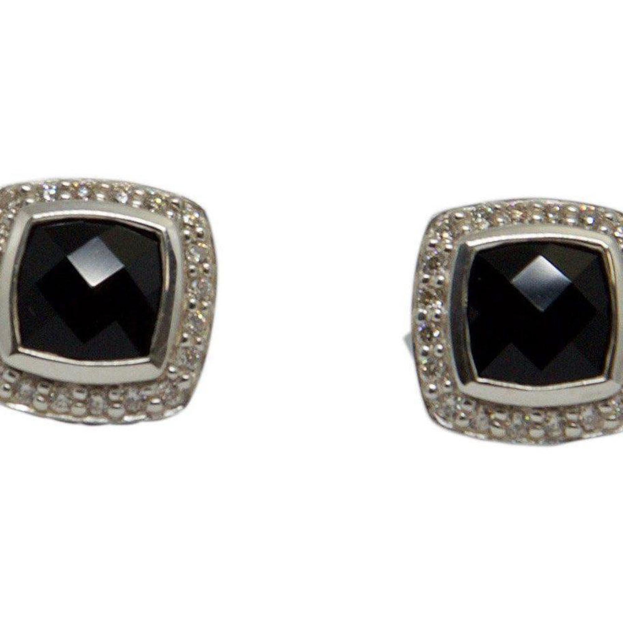 David Yurman Albion Earrings with Black Onyx and Diamonds