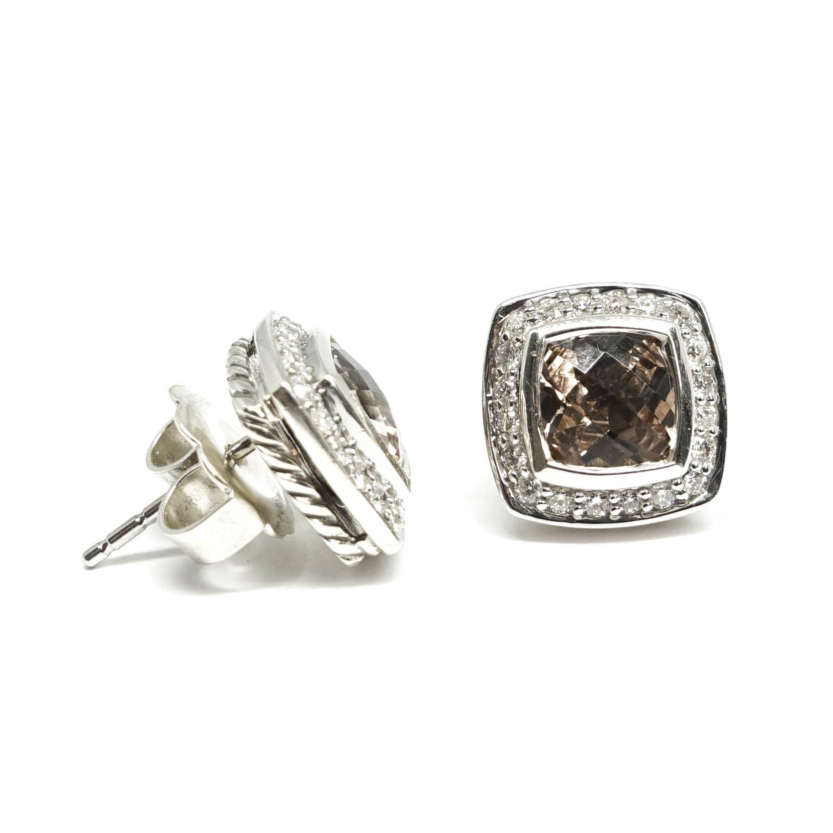 David Yurman Albion Earrings with Morganite and Diamonds