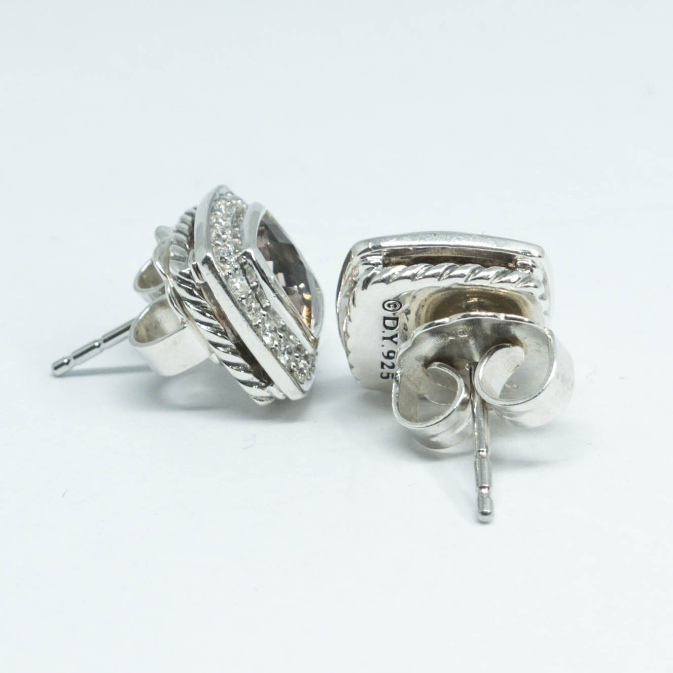 David Yurman Albion Earrings with Morganite and Diamonds