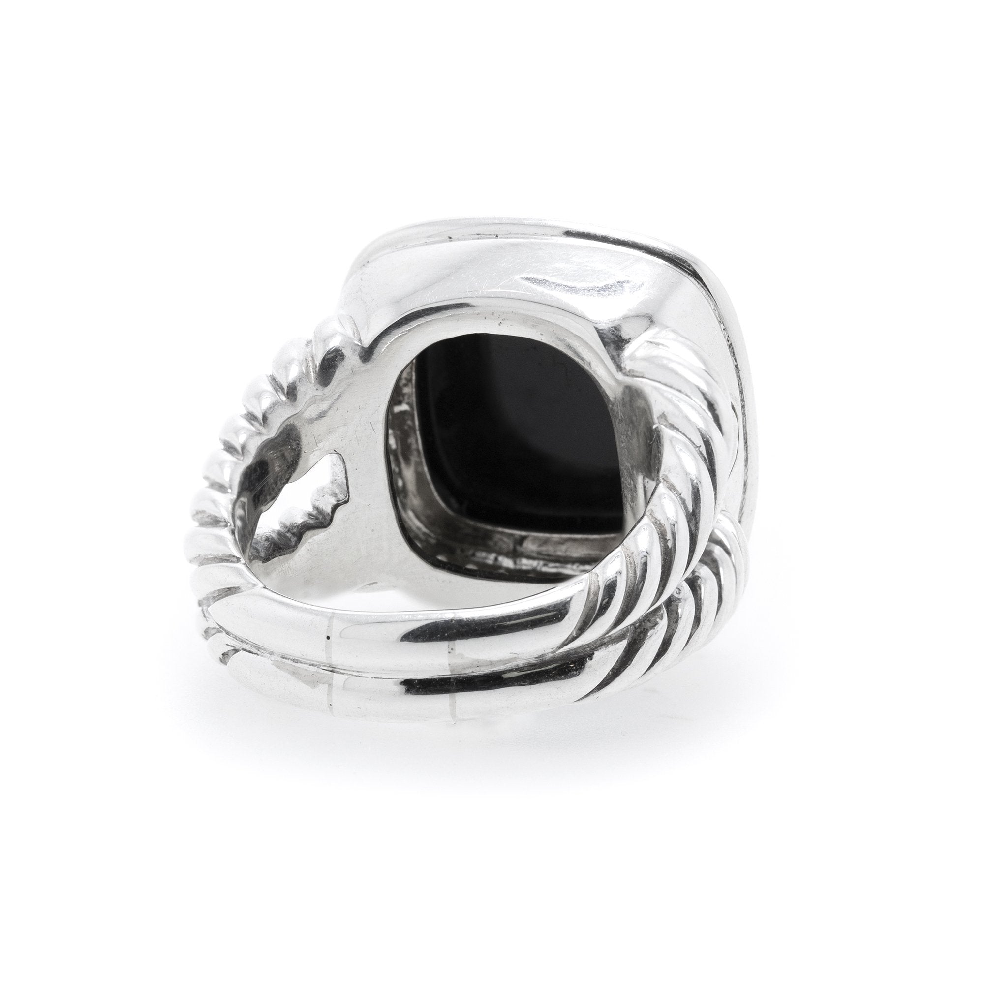 David Yurman Albion Ring with Black Onyx and Diamonds