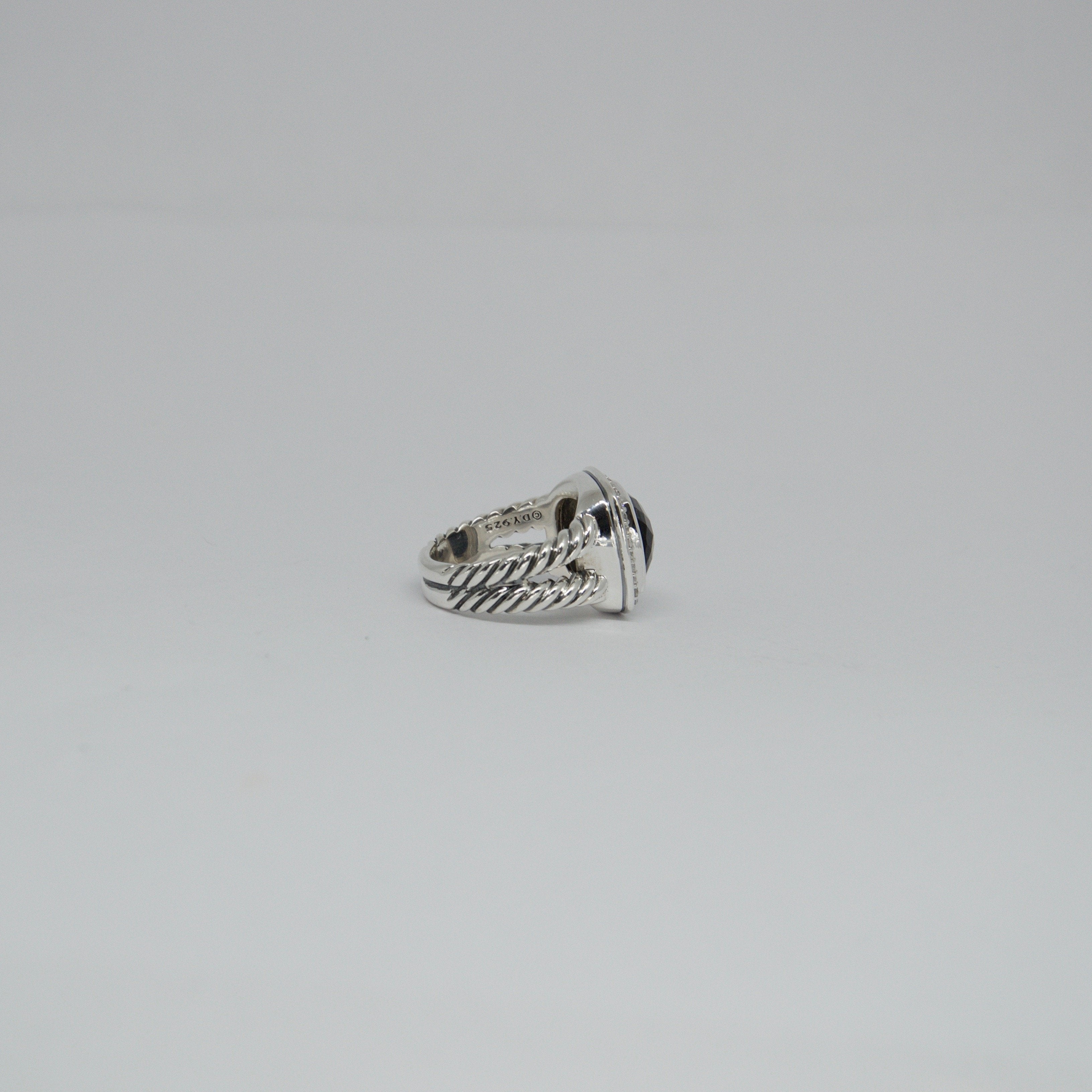 David Yurman Albion Ring with Black Onyx and Diamonds