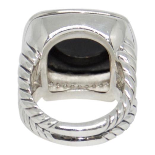 David Yurman Albion Ring with Black Onyx and Diamonds