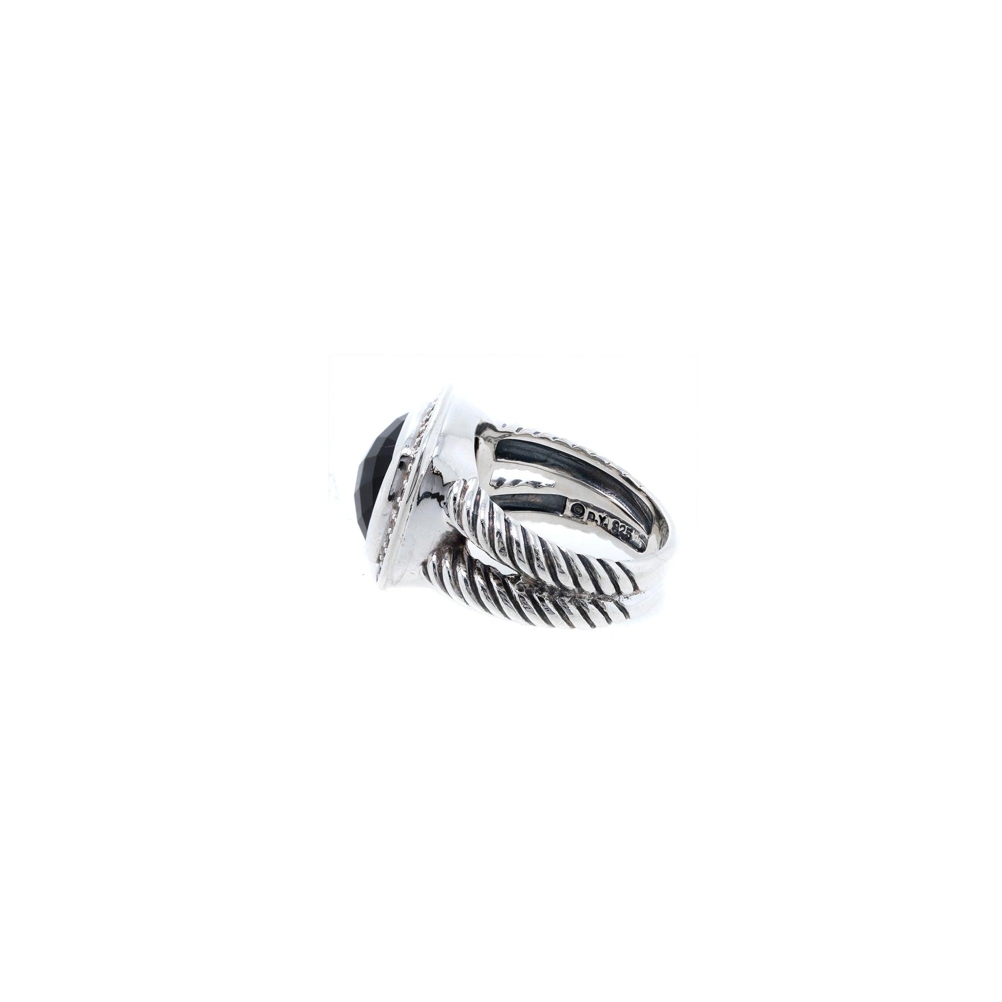 David Yurman Albion Ring with Black Onyx and Diamonds