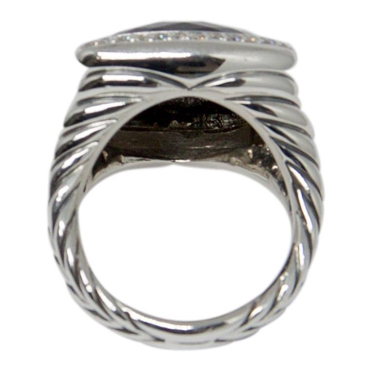 David Yurman Albion Ring with Black Onyx and Diamonds