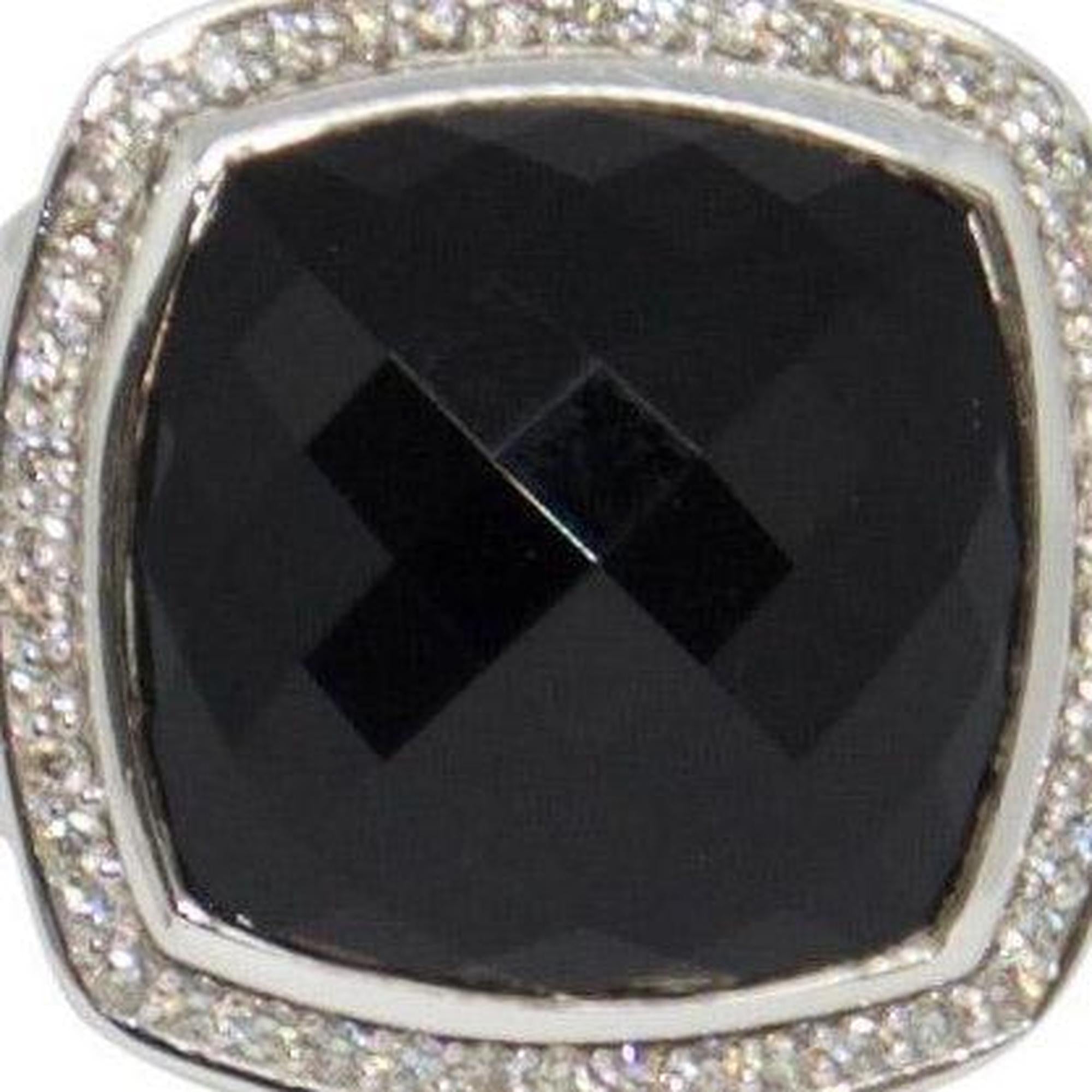 David Yurman Albion Ring with Black Onyx and Diamonds