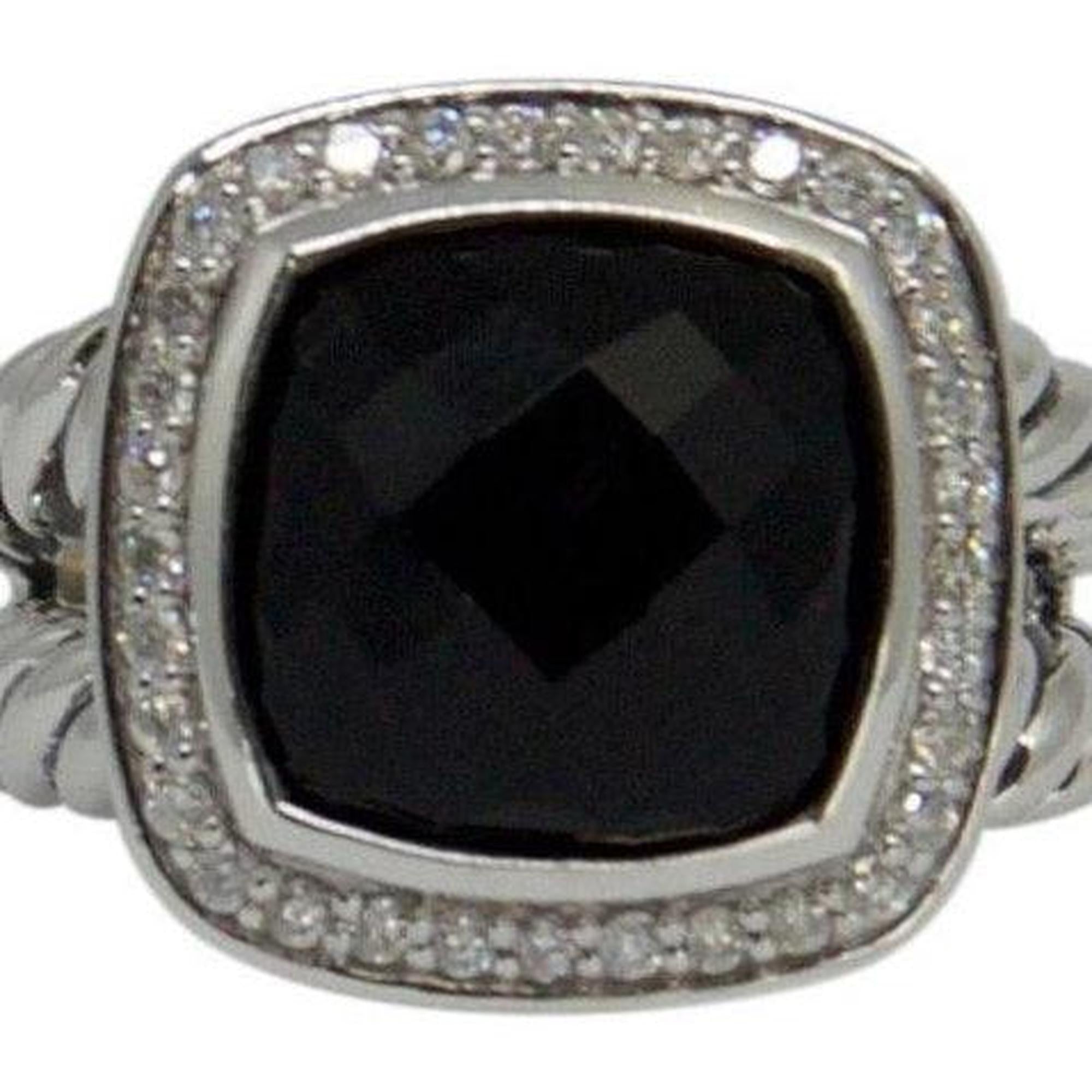 David Yurman Albion Ring with Black Onyx and Diamonds