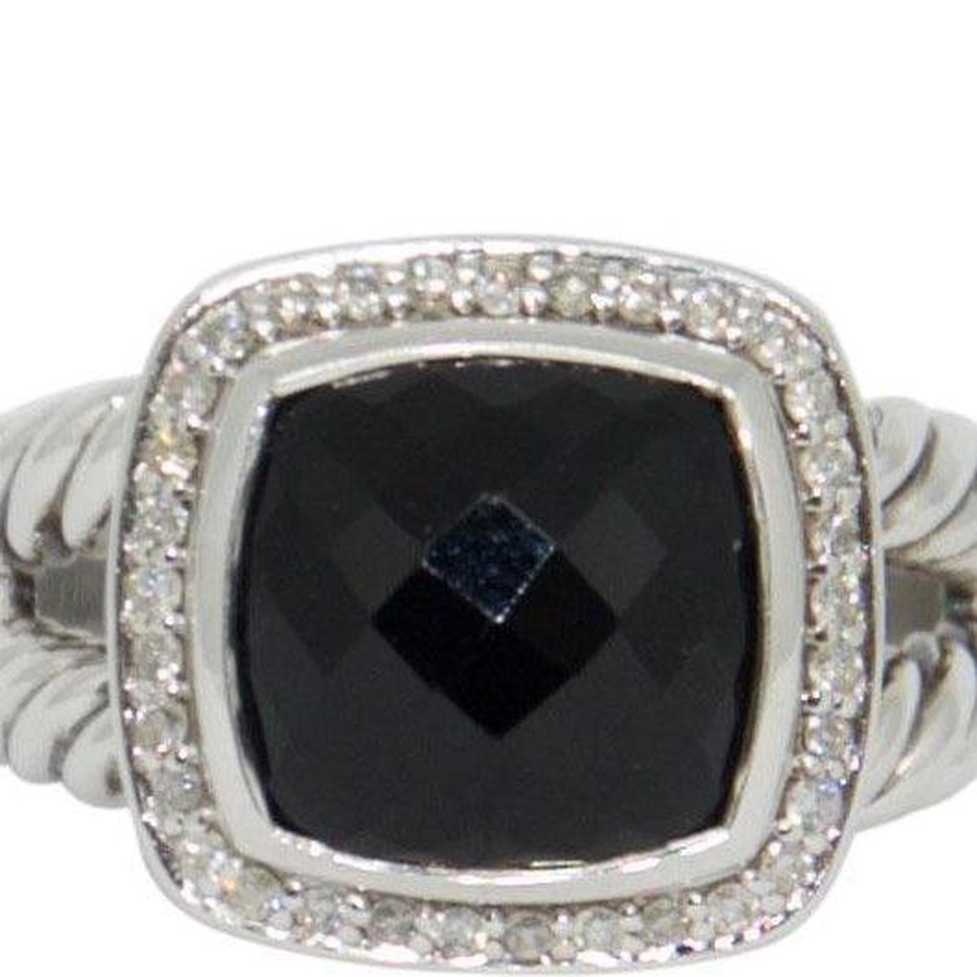 David Yurman Albion Ring with Black Onyx and Diamonds