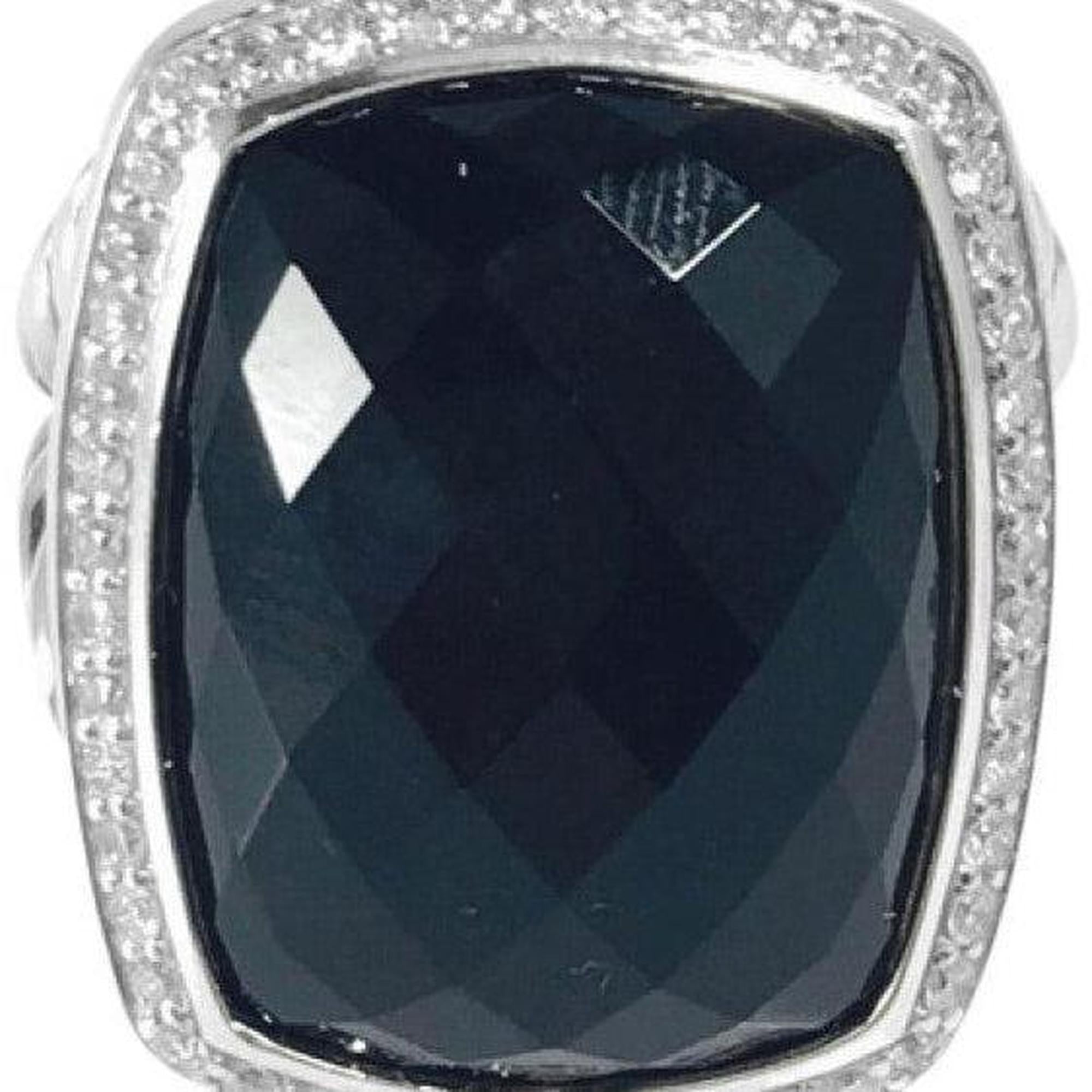 David Yurman Albion Ring with Black Onyx and Diamonds