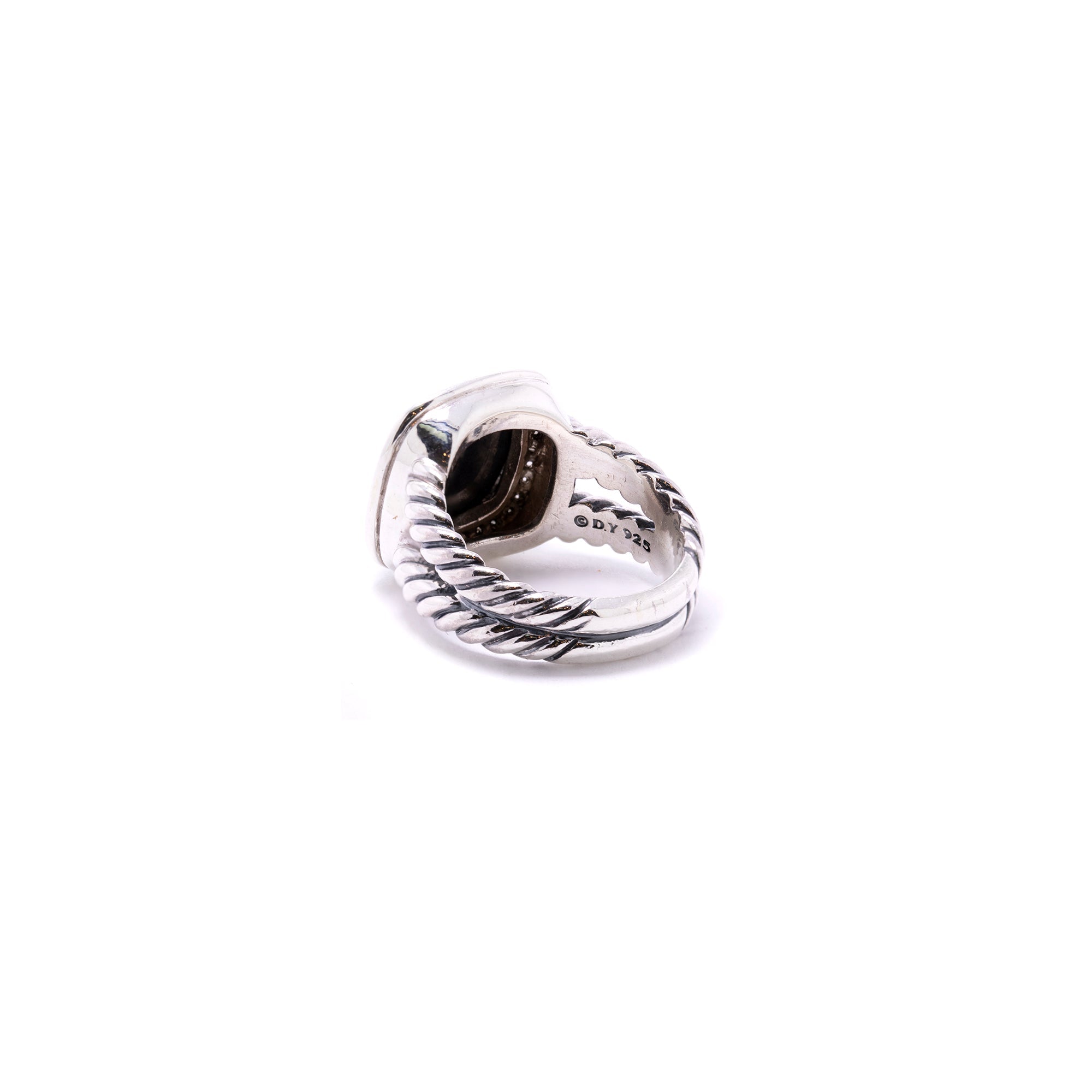 David Yurman Albion Ring with Hematite and Diamonds