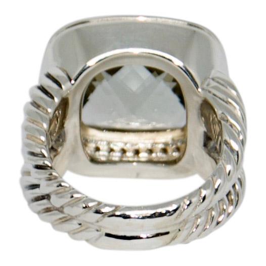 David Yurman Albion Ring with Prasiolite and Diamonds