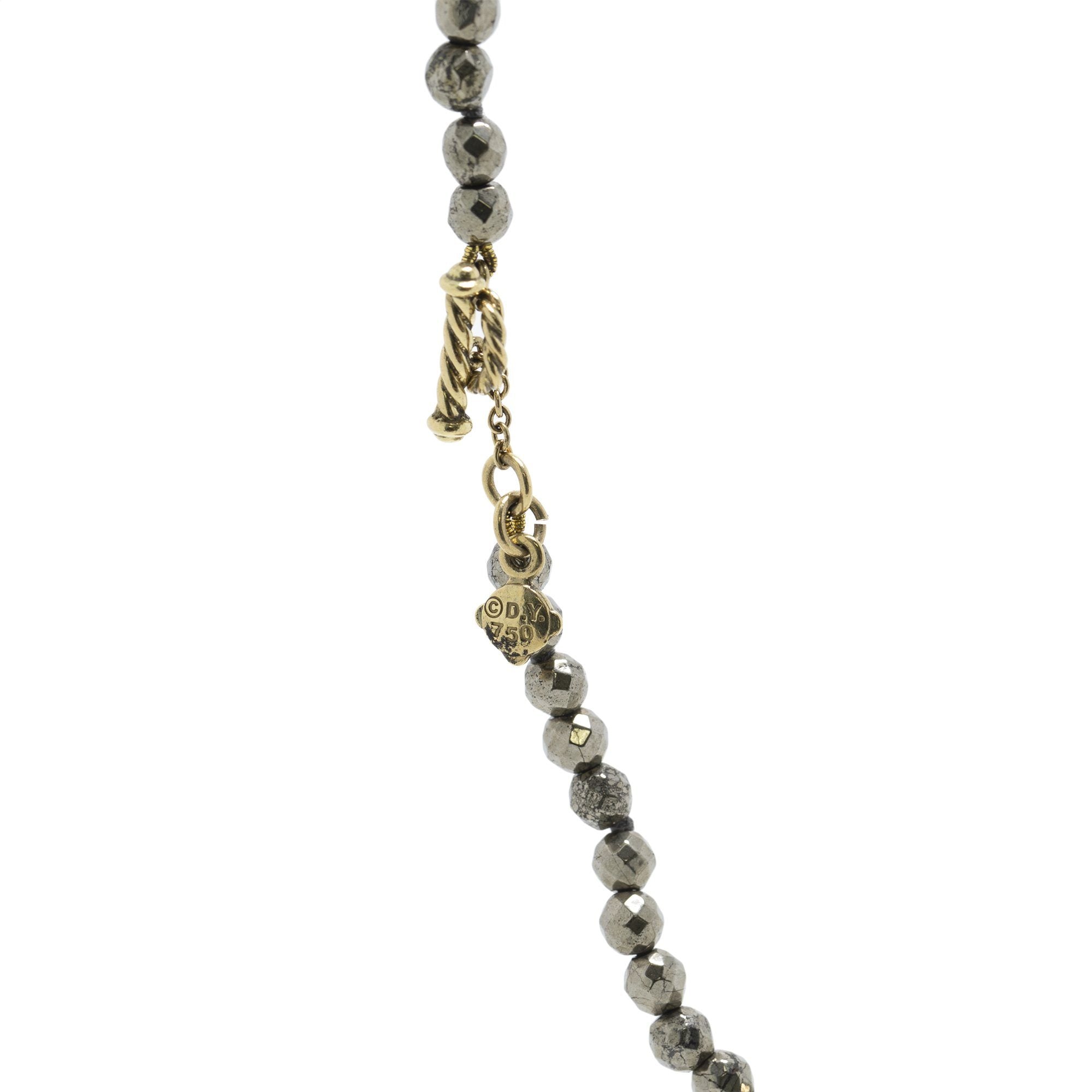 David Yurman Aquamarine, Blue Topaz, and Blue Tourmaline Bead Necklace