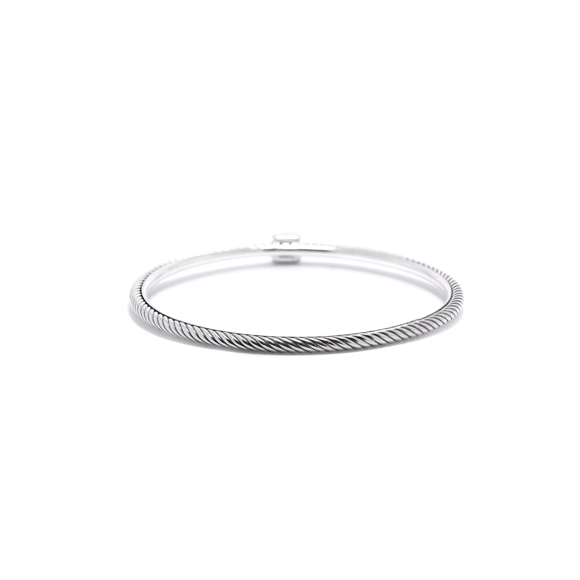 David Yurman Black Diamond Square Confetti Bangle Bracelet