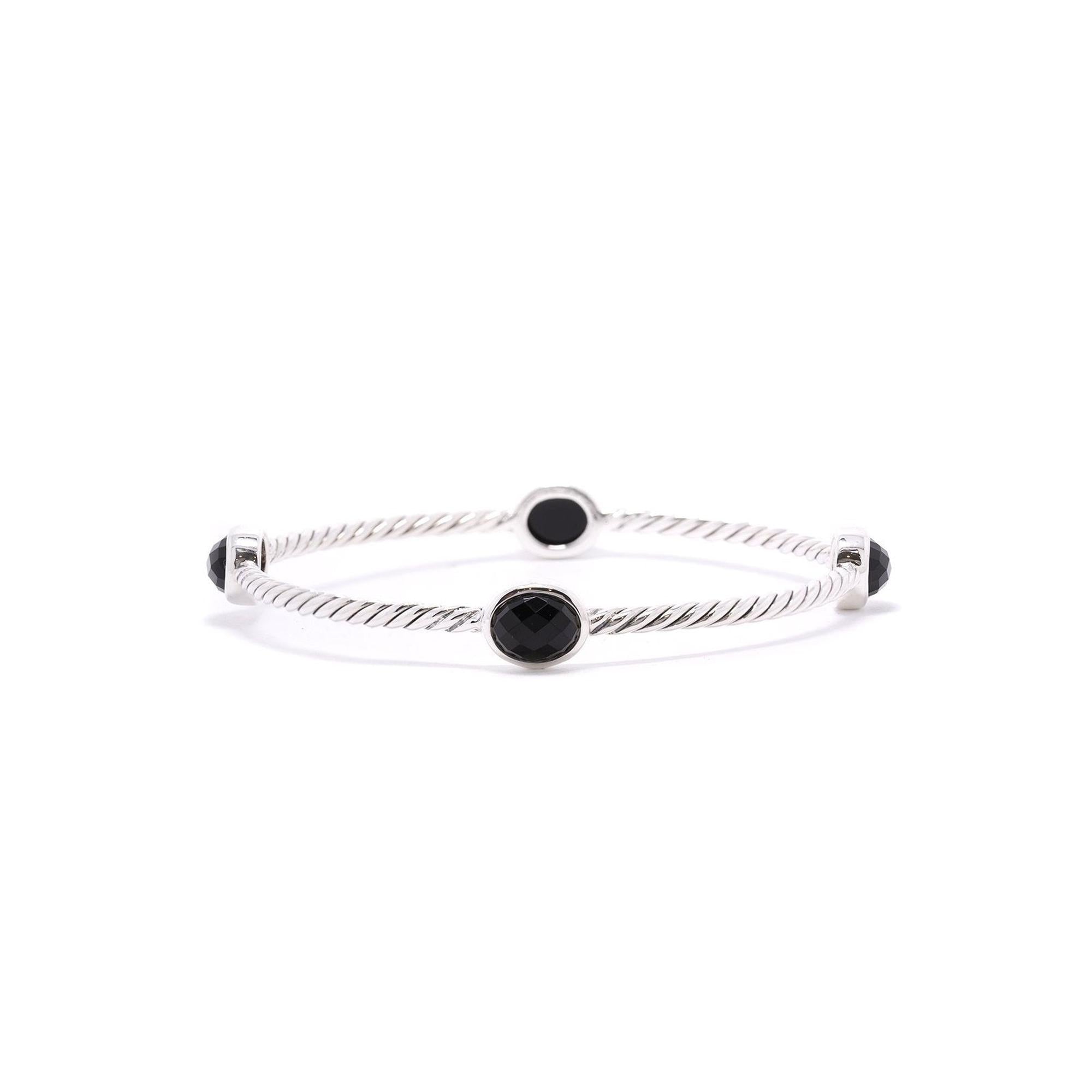 David Yurman Black Onyx Color Classics Four-Station Bangle