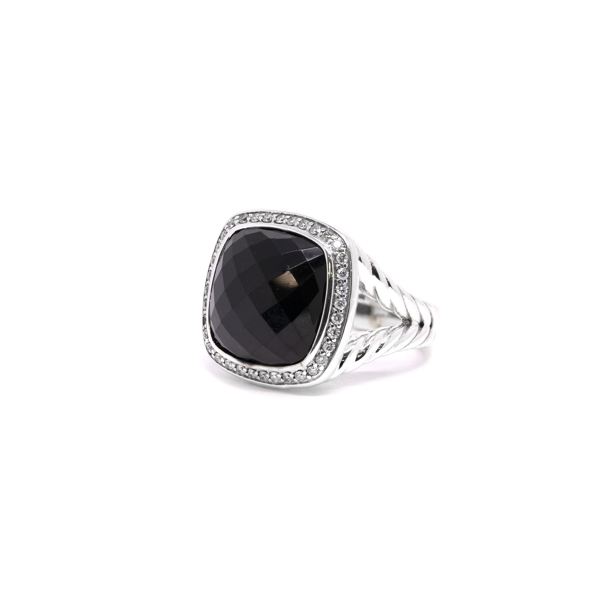 David Yurman Black Onyx & Diamond Albion Ring