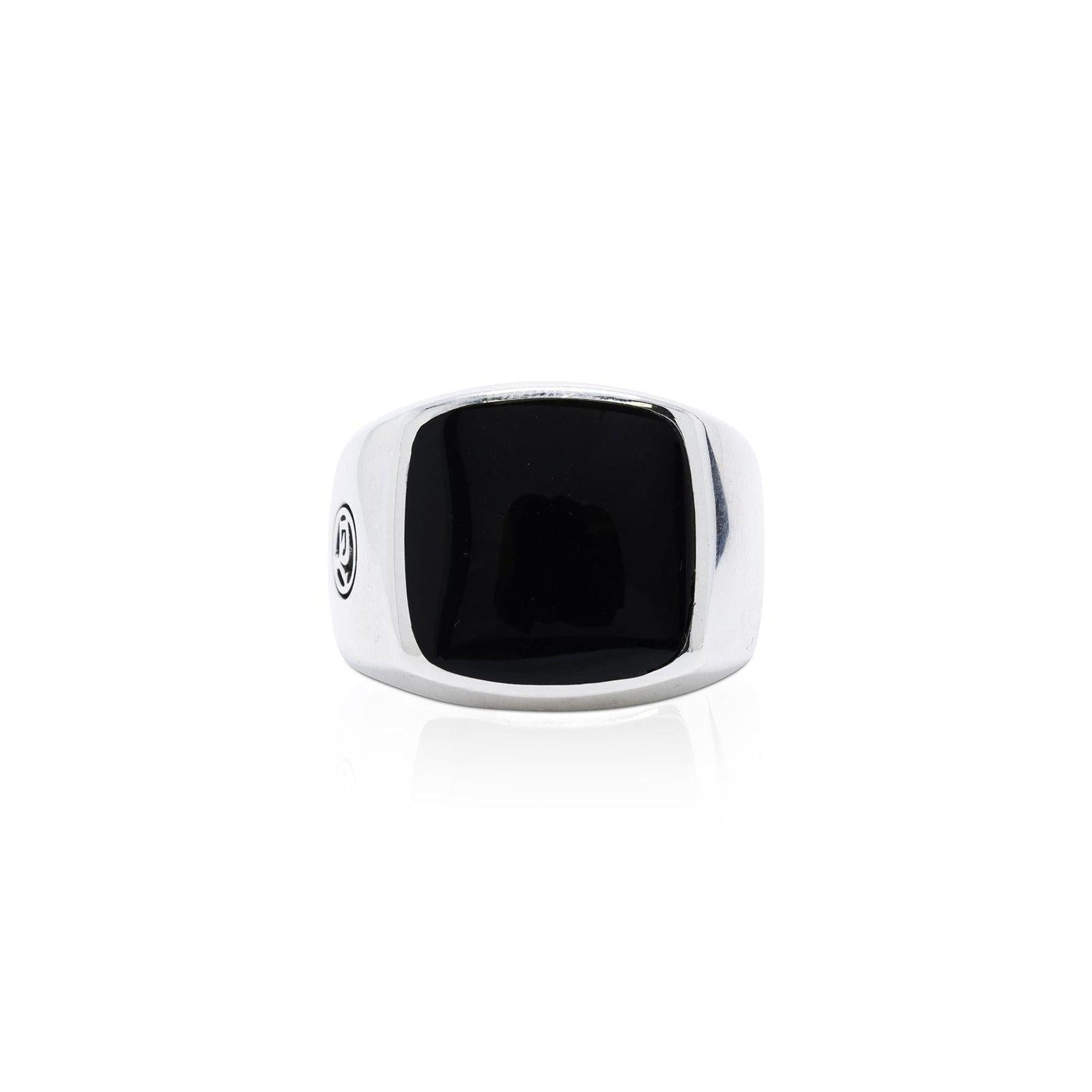 David Yurman Black Onyx Exotic Stone Signet Ring