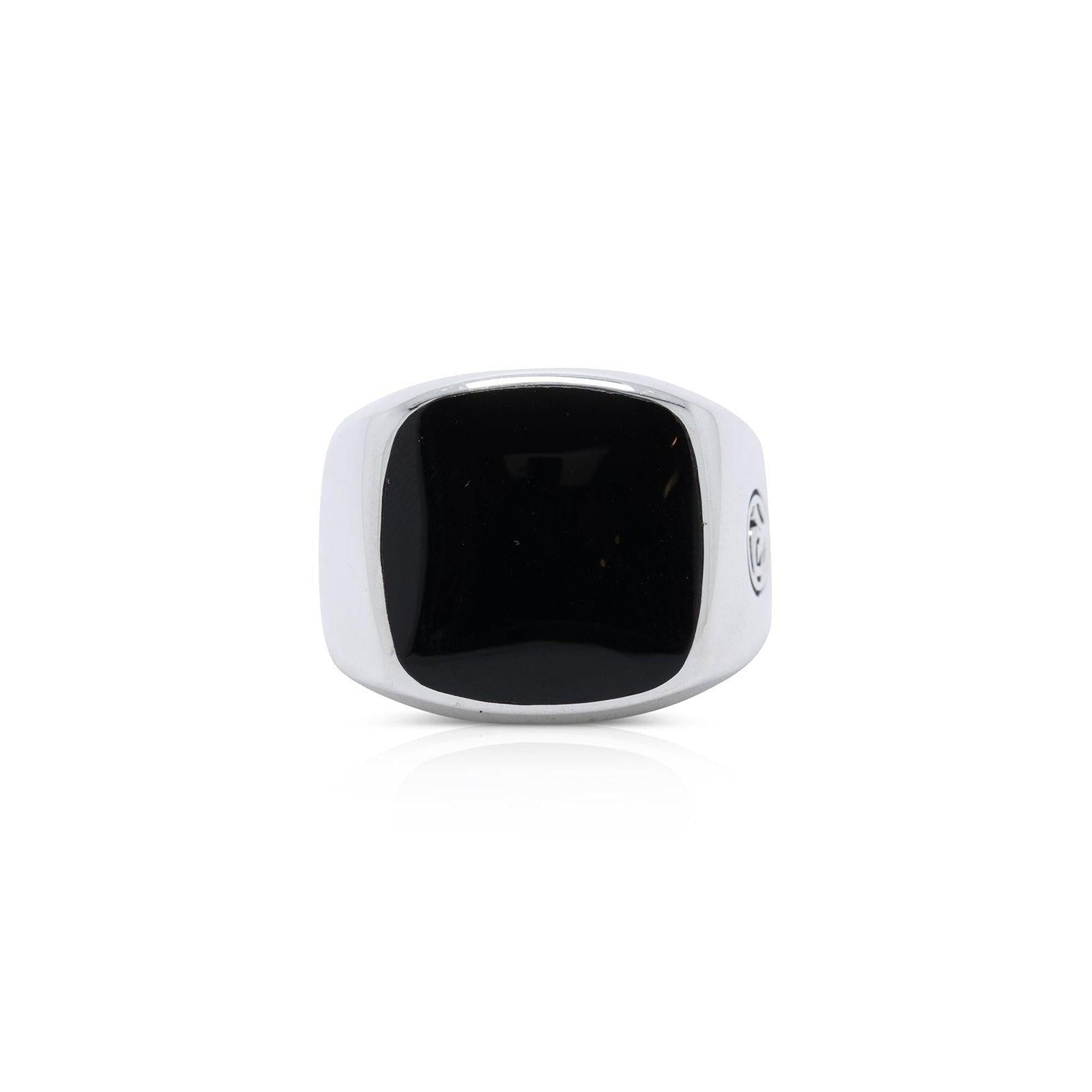 David Yurman Black Onyx Exotic Stone Signet Ring