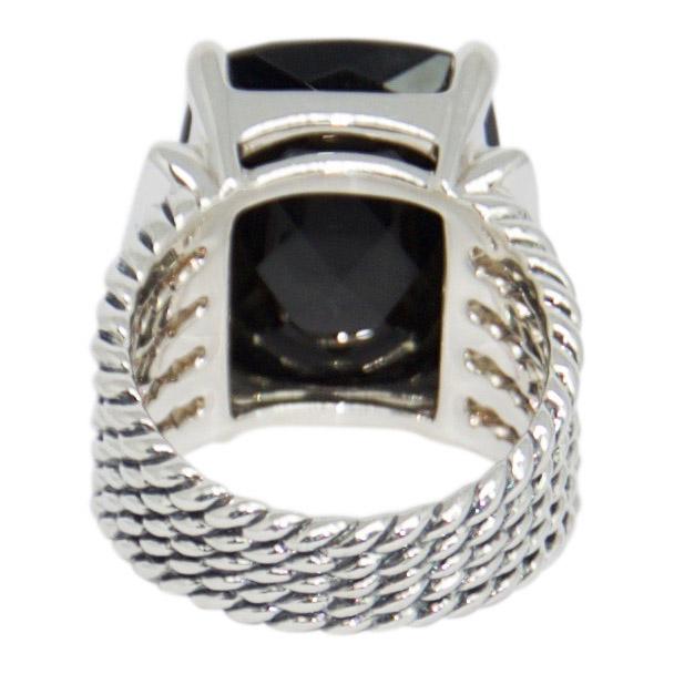 David Yurman Black Onyx and Diamond Wheaton Ring