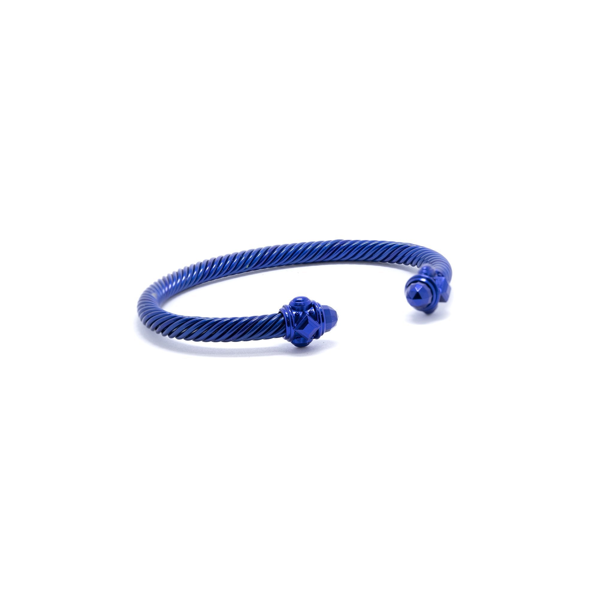David Yurman Blue Aluminum Renaissance Cable Bracelet