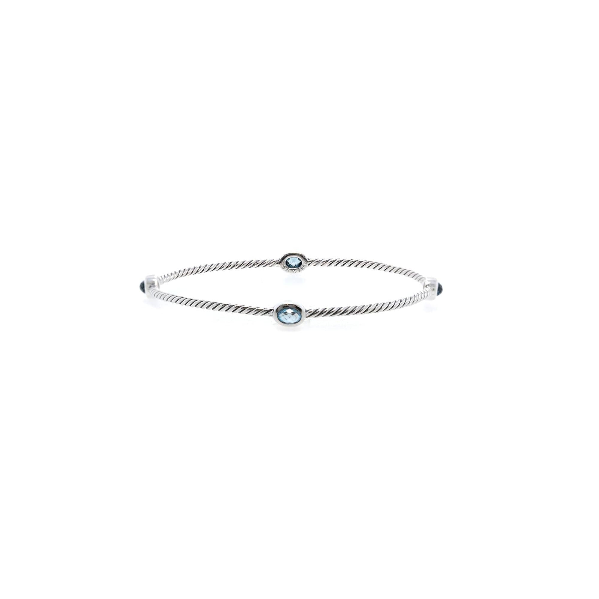 David Yurman Blue Topaz Color Classics Four-Station Bangle
