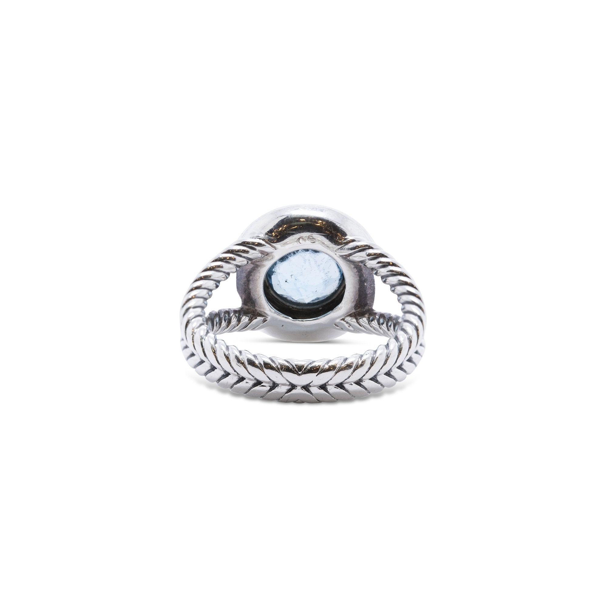 David Yurman Blue Topaz and Sapphire Petite Cerise Ring