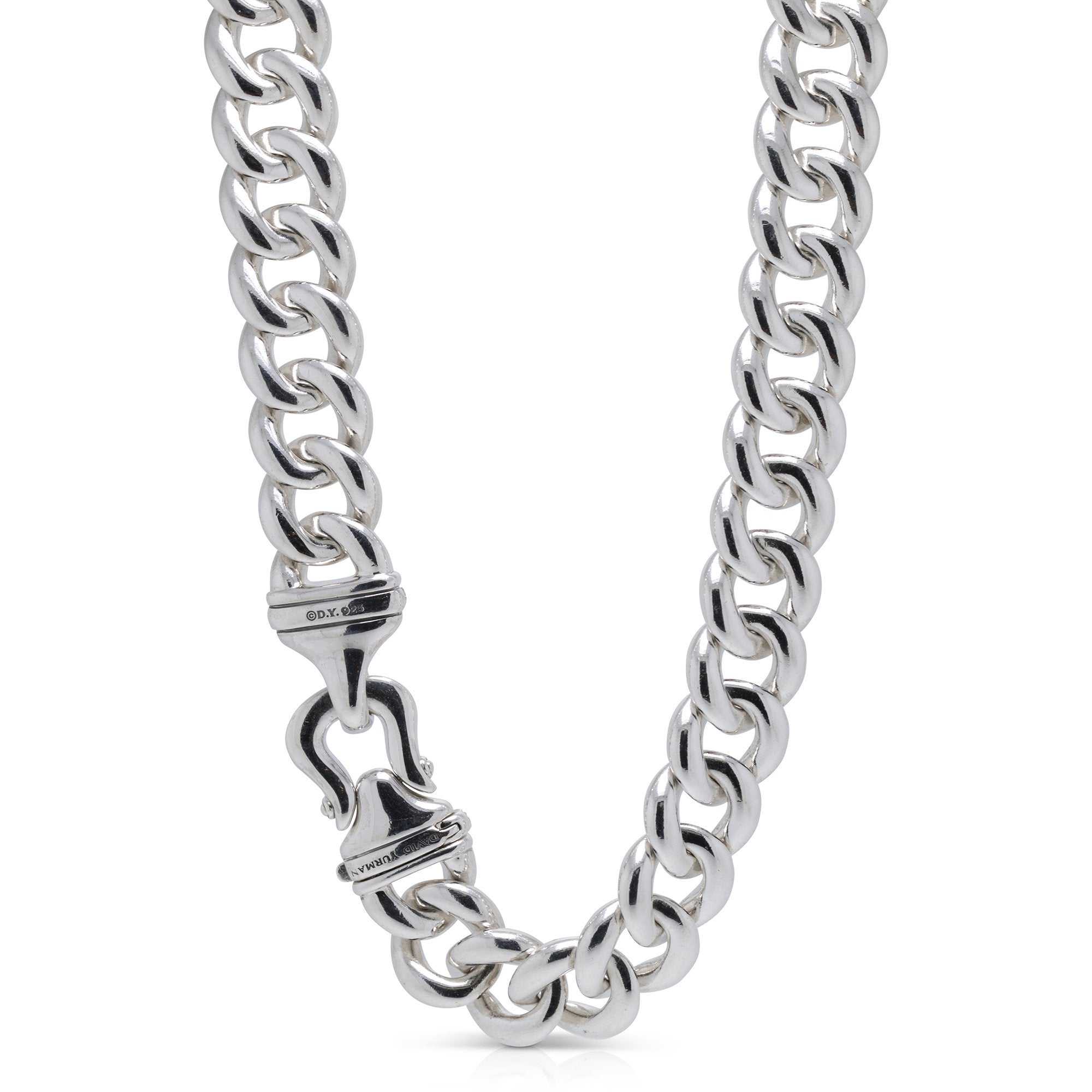 David Yurman Cable Buckle Chain Necklace with Diamonds