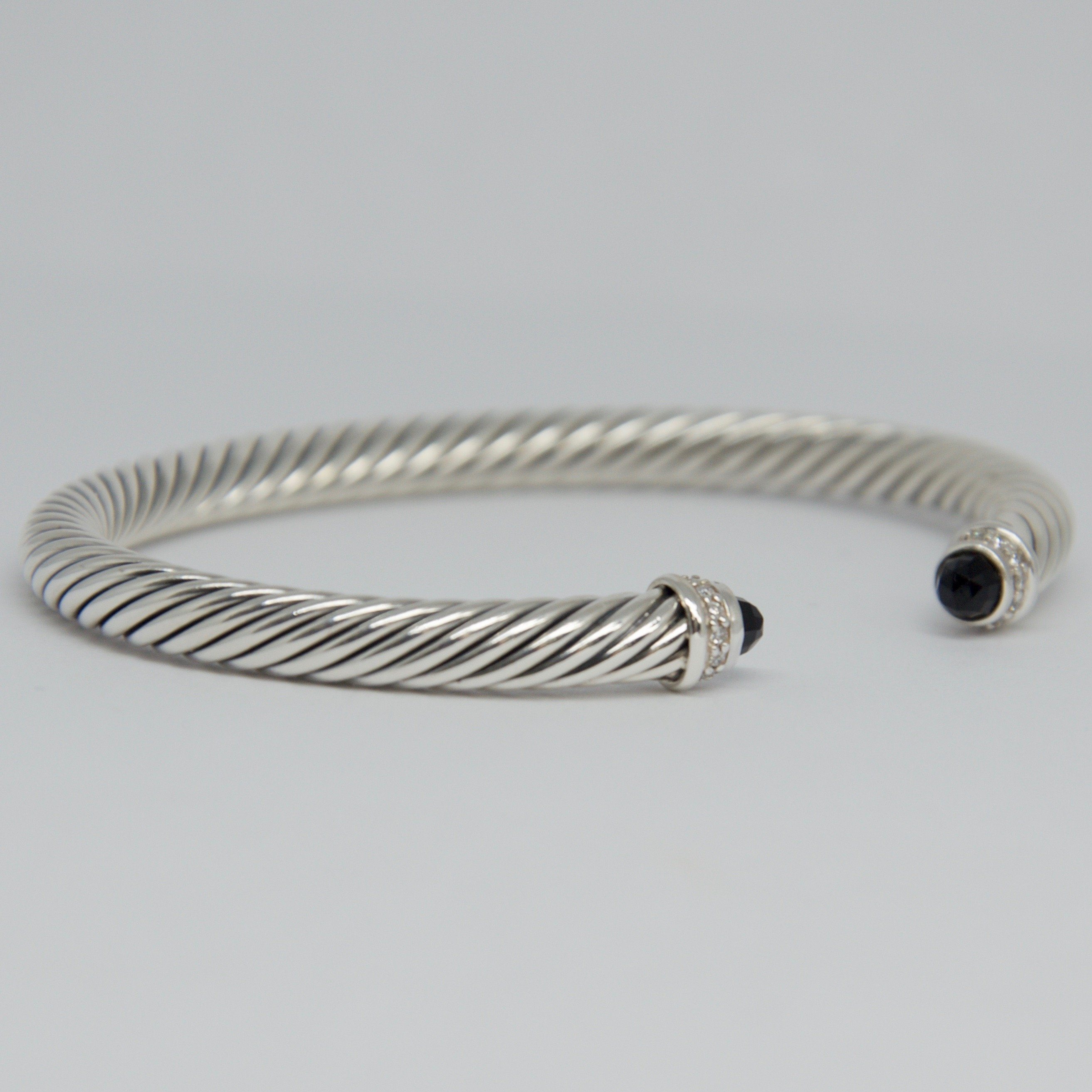 David Yurman Cable Classics Bracelet with Black Onyx and Diamonds